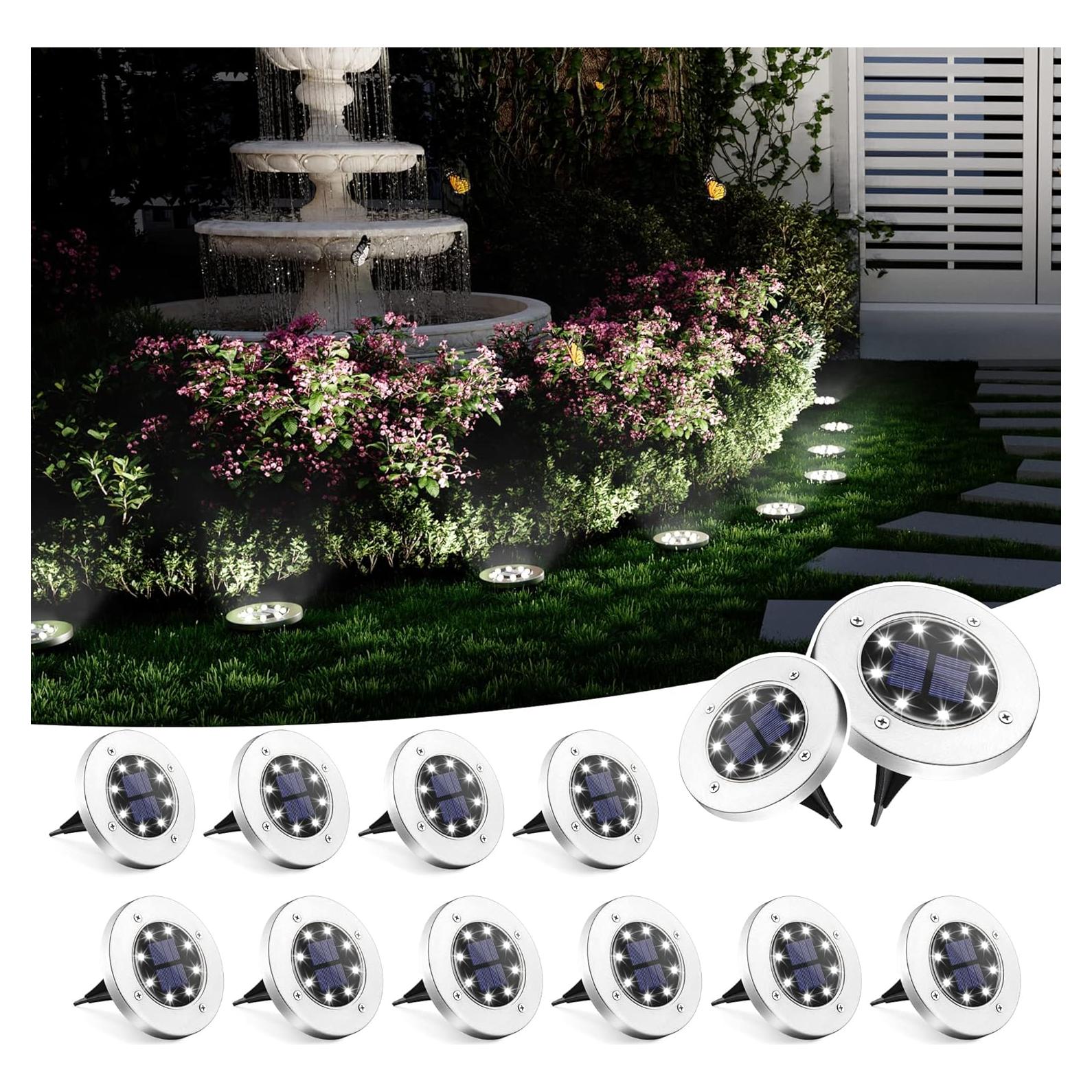 Luces Solares SOLPEX 12 Unidades LED Impermeables Jardín