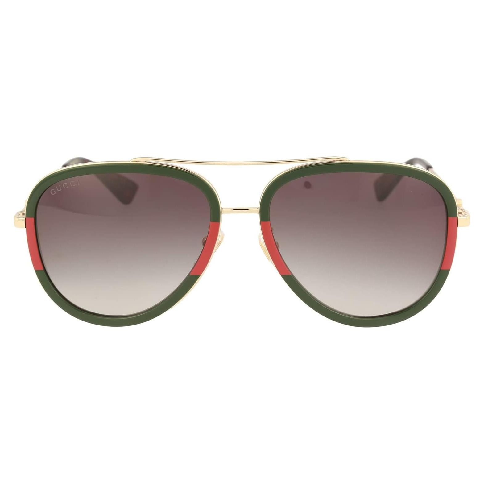 Gafas de sol aviador Gucci Urban Web Block Oro 57mm