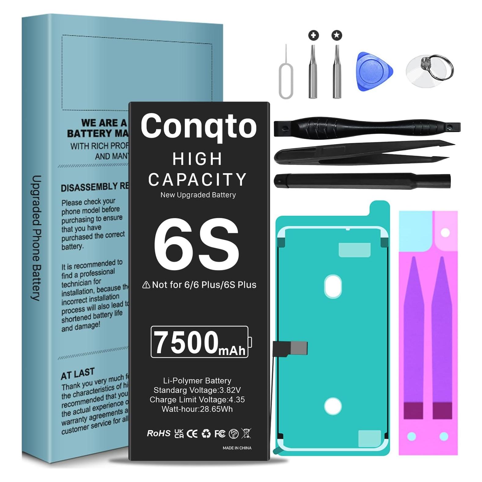 Batería de Reemplazo 7500mAh para iPhone 6S Conqto