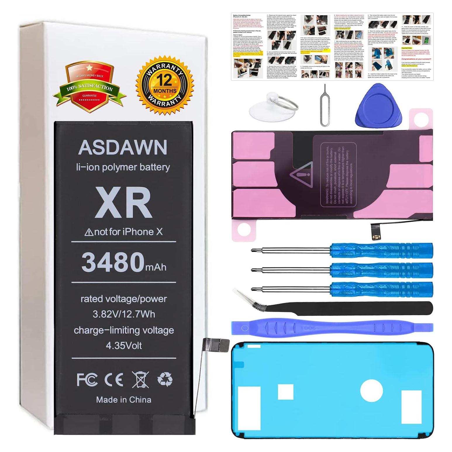 Batería de Reemplazo ASDAWN 3480mAh para iPhone XR