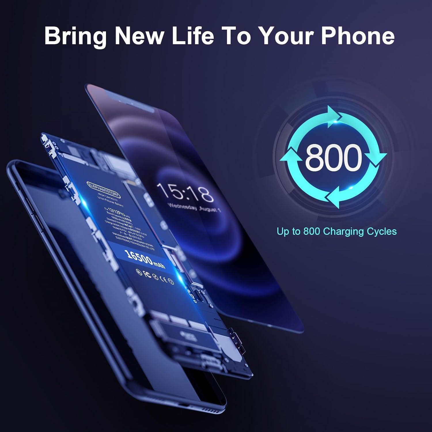 Batería de Reemplazo ElephantStory para iPhone 12/12 Pro 16500mAh