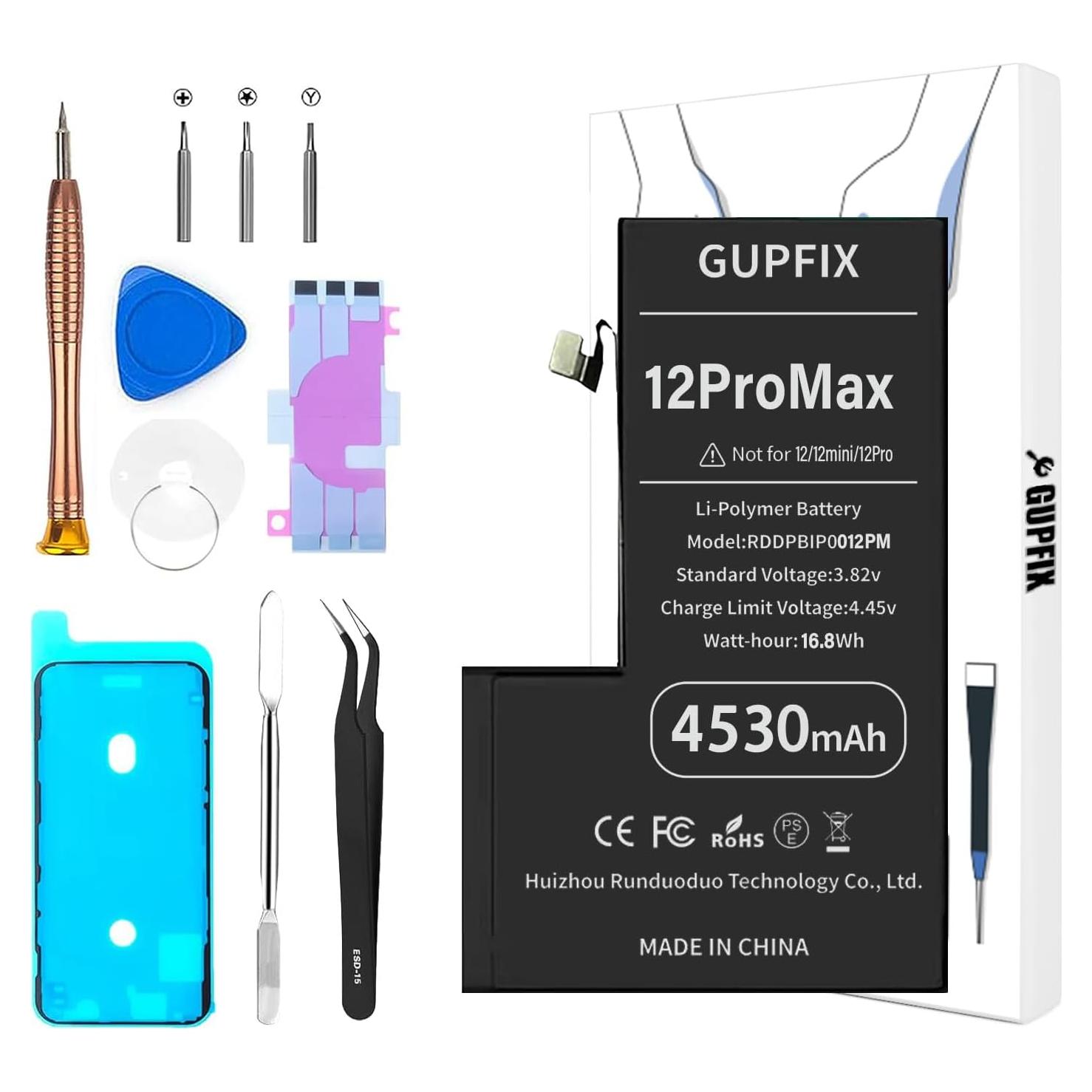 Batería recargable 4530mAh para iPhone 12Pro Max - GUPFIX