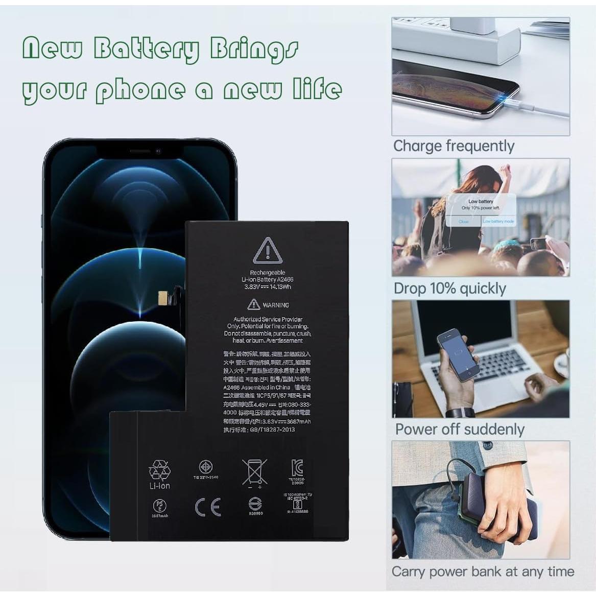 Batería de Reemplazo Svenirven para iPhone 12 Pro Max 6.7"