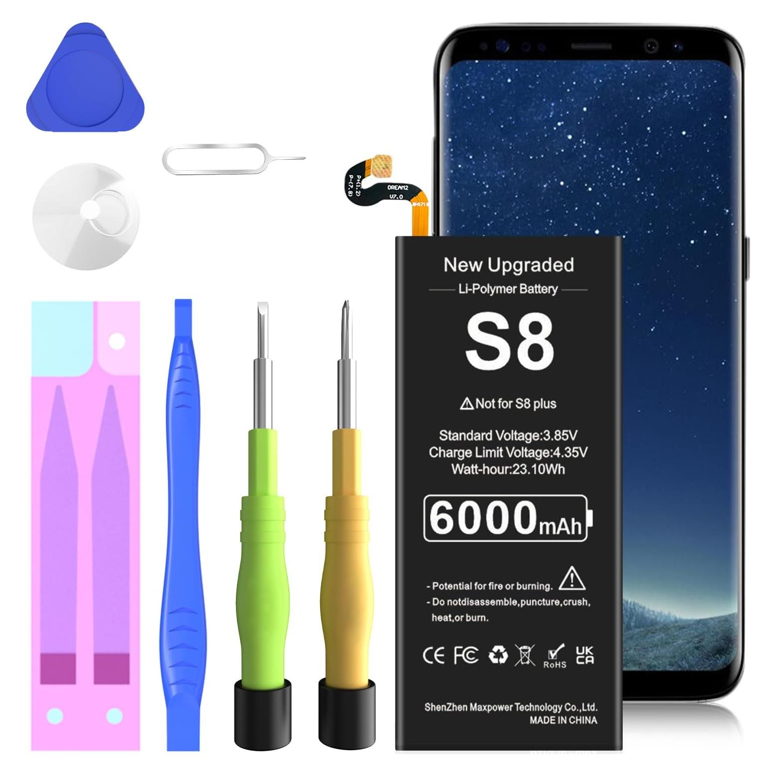 Batería de Reemplazo SHENMZ 6000mAh para Samsung Galaxy S8