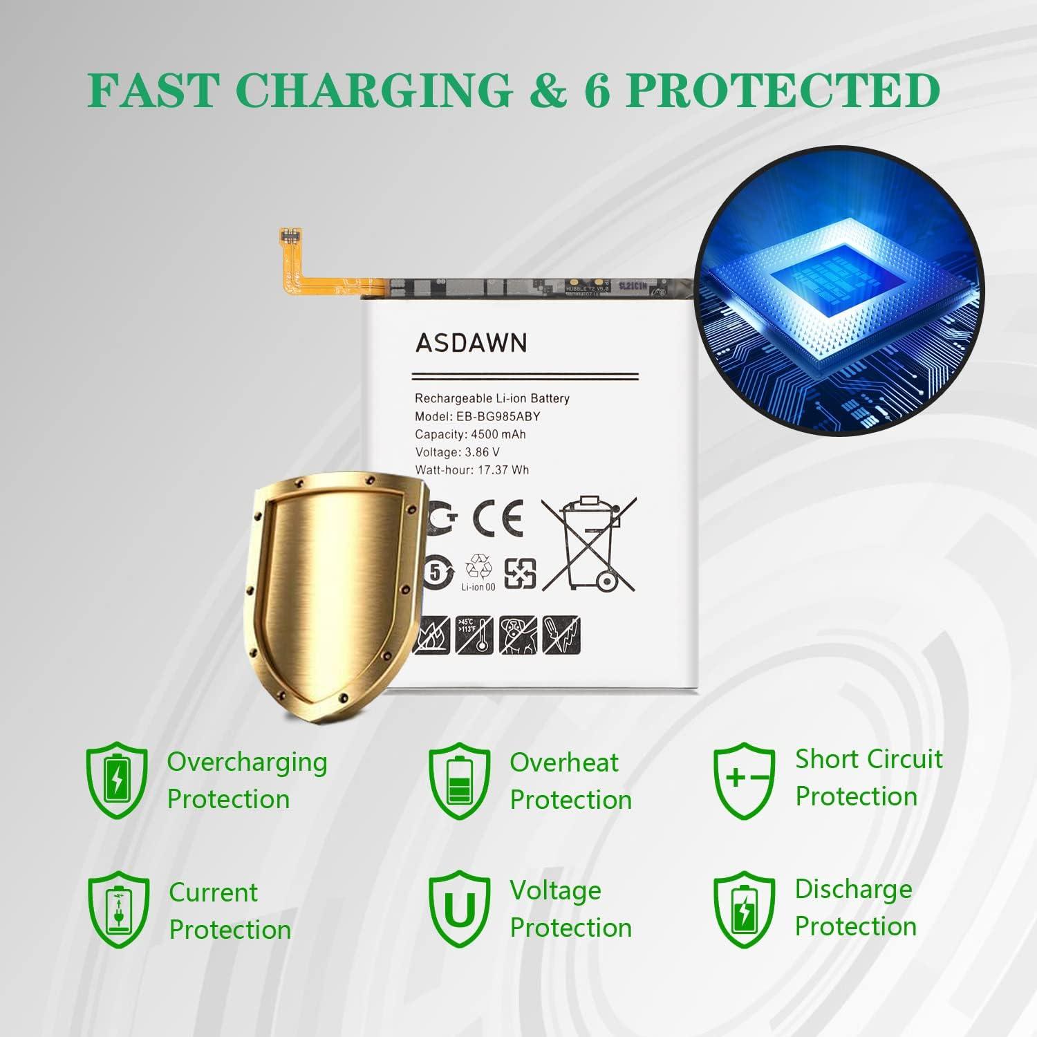 Batería de Reemplazo ASDAWN para Samsung Galaxy S20+ 4500mAh