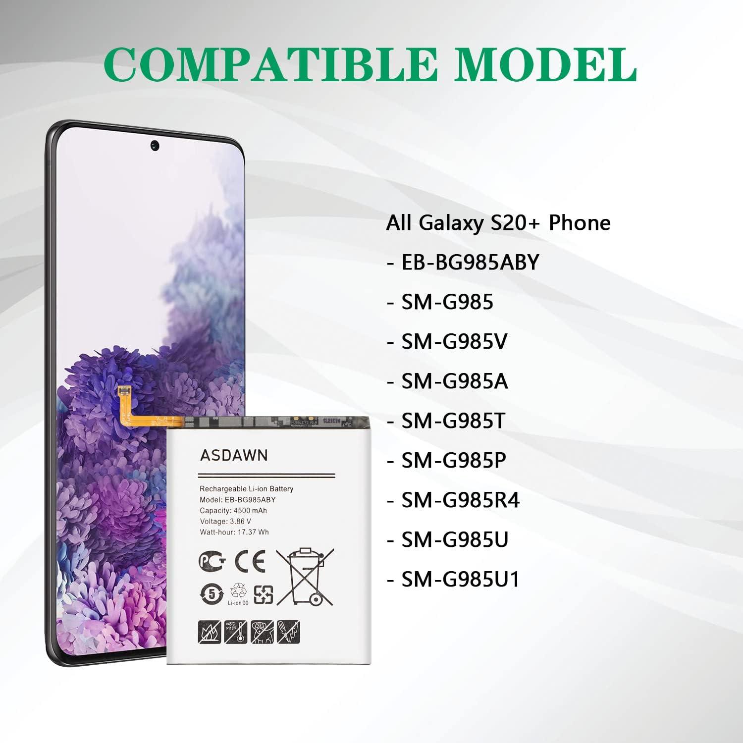 Batería de Reemplazo ASDAWN para Samsung Galaxy S20+ 4500mAh