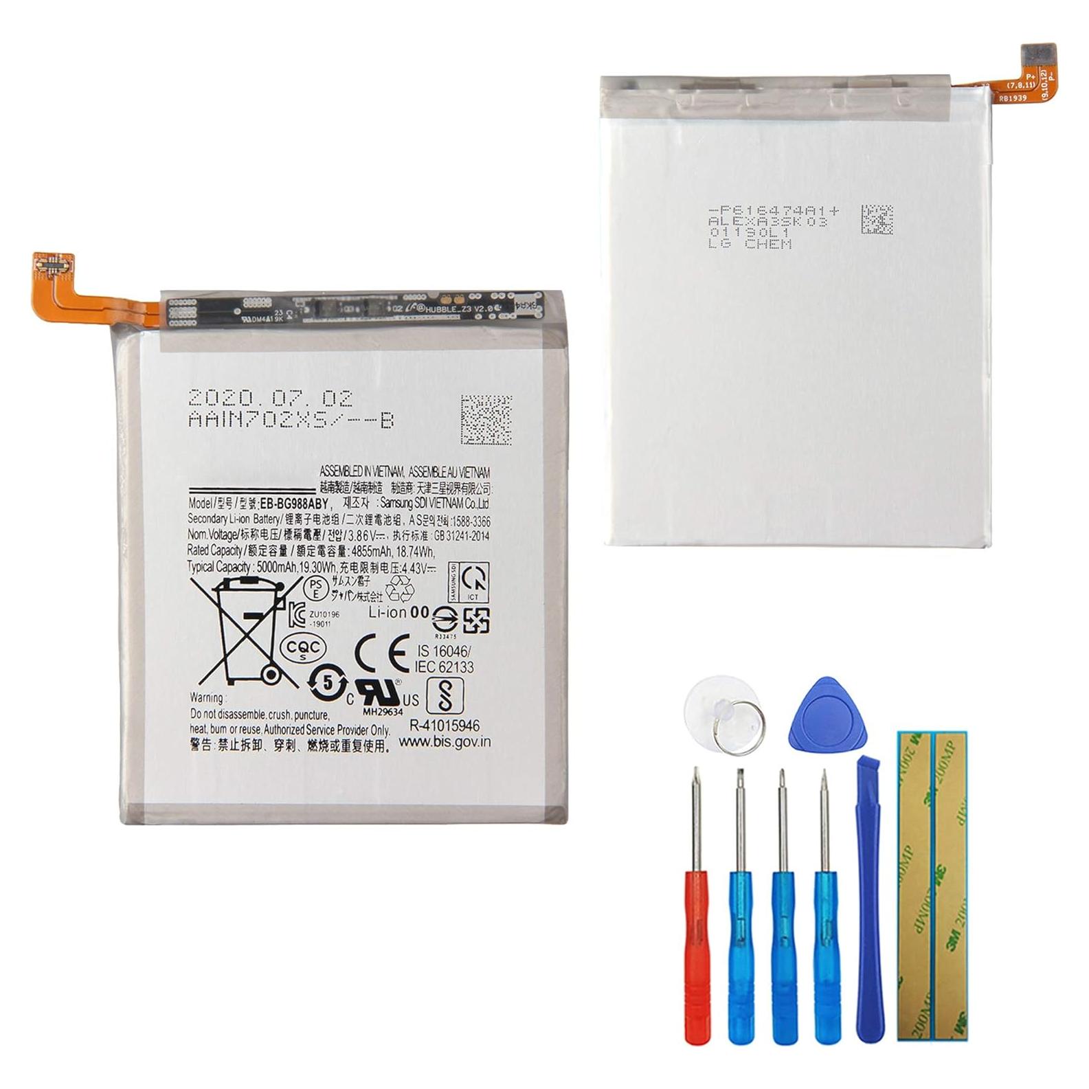 Batería de Reemplazo EB-BG988ABY para Samsung Galaxy S20 Ultra 5000mAh