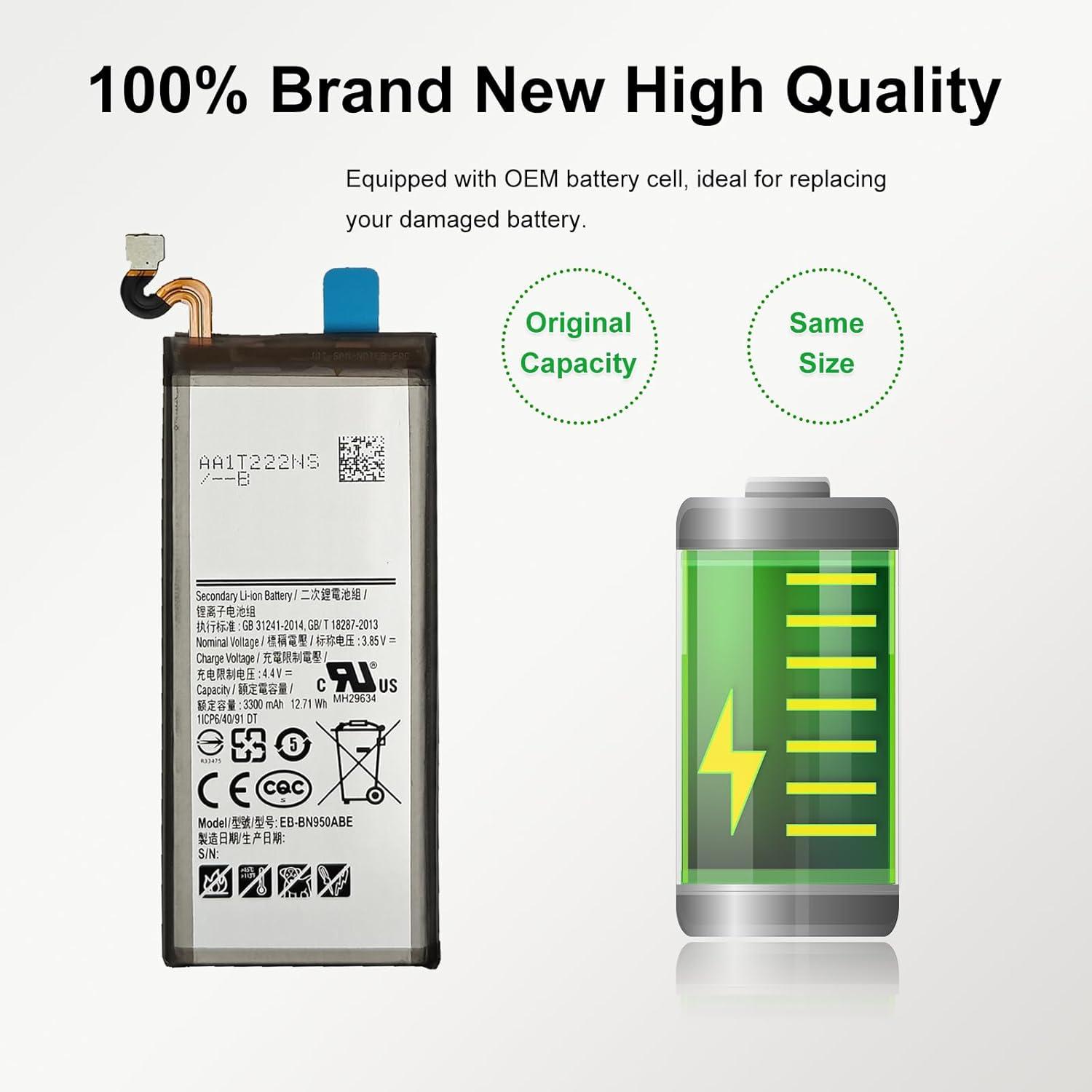 Batería Mejorada MAXSHARKS para Galaxy Note 8 EB-BN950ABA