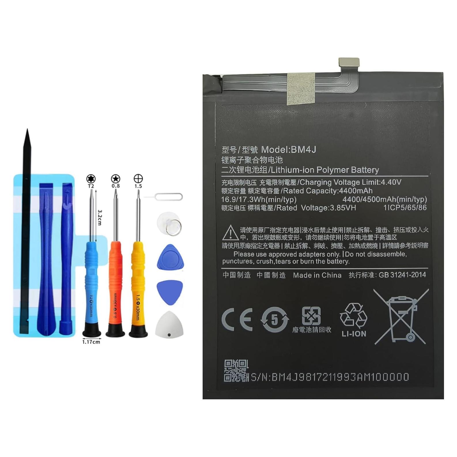 Batería de Reemplazo BM4J para Redmi Note 8 Pro 4500mAh