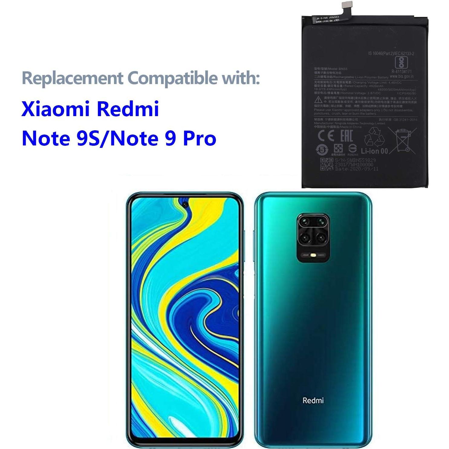Batería de Reemplazo BN55 4920mAh para Redmi Note 9S