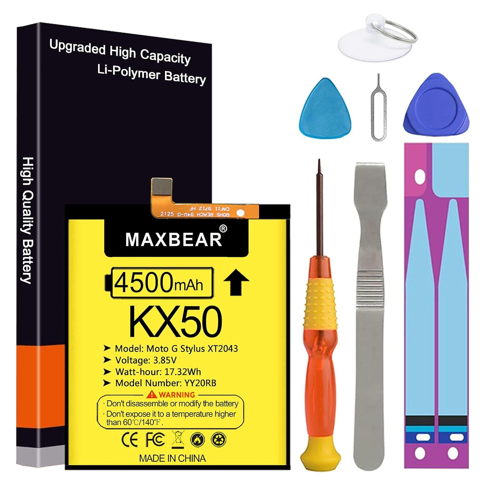 Batería de Reemplazo MAXBEAR 4500mAh para Moto G Stylus