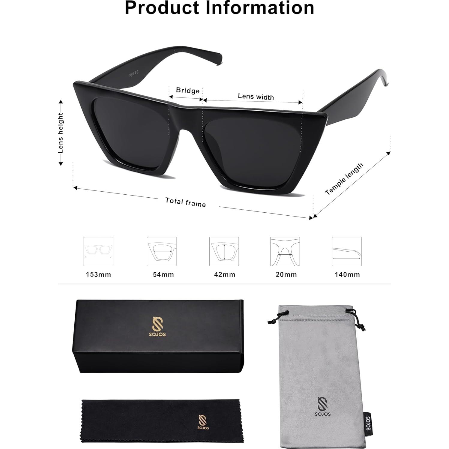 Gafas de sol polarizadas cateye SOJOS SJ2115 UV400