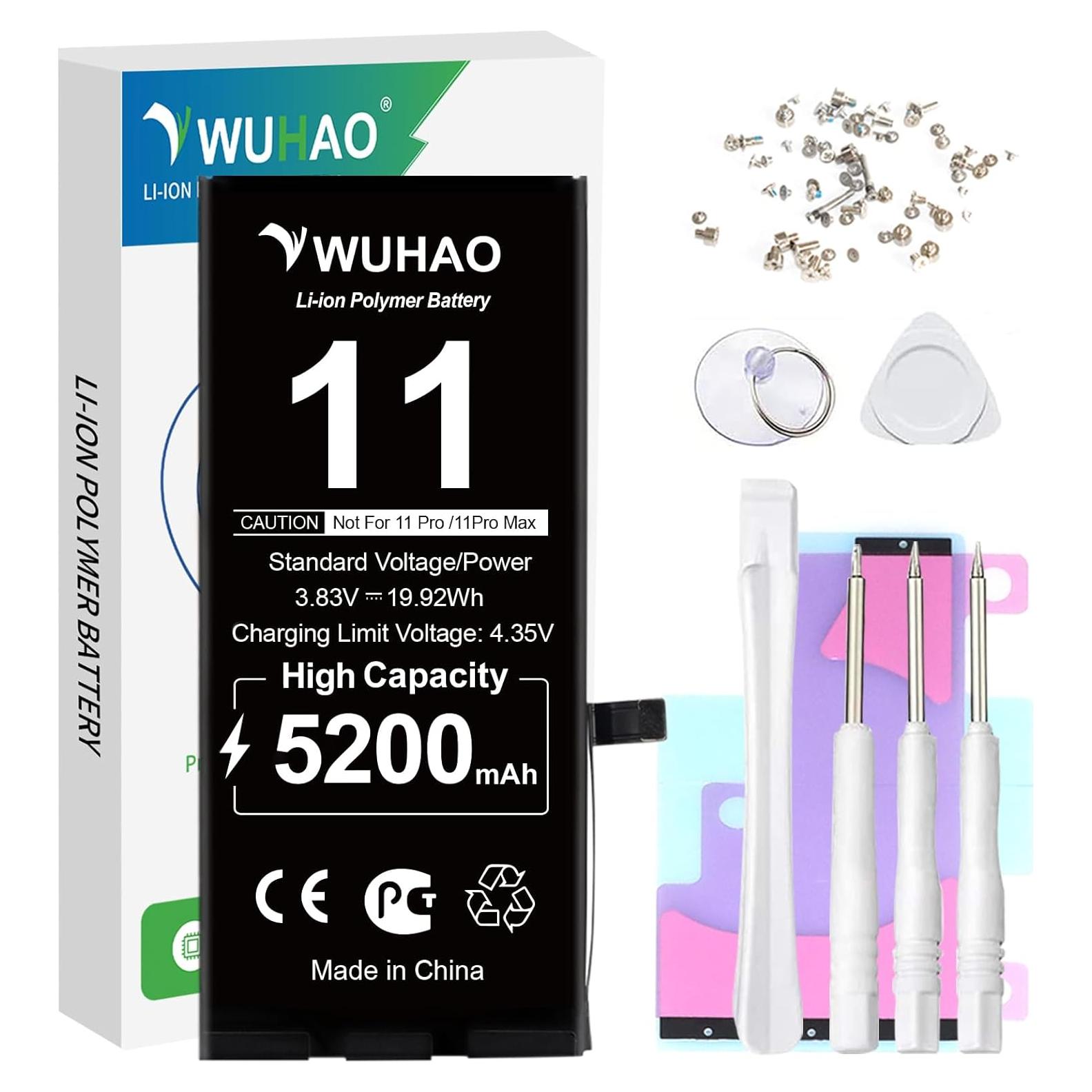 Batería de Reemplazo WUHAO 5200mAh para iPhone 11 A2111 A2221 A2223