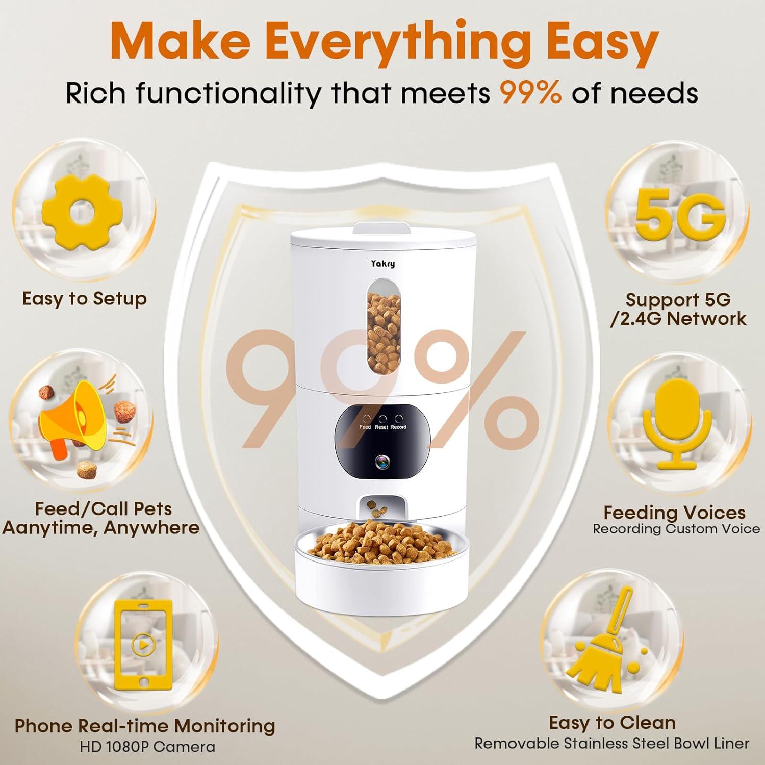 Comedero Automático para Gatos Shenzhenshi C2 4.5L WiFi