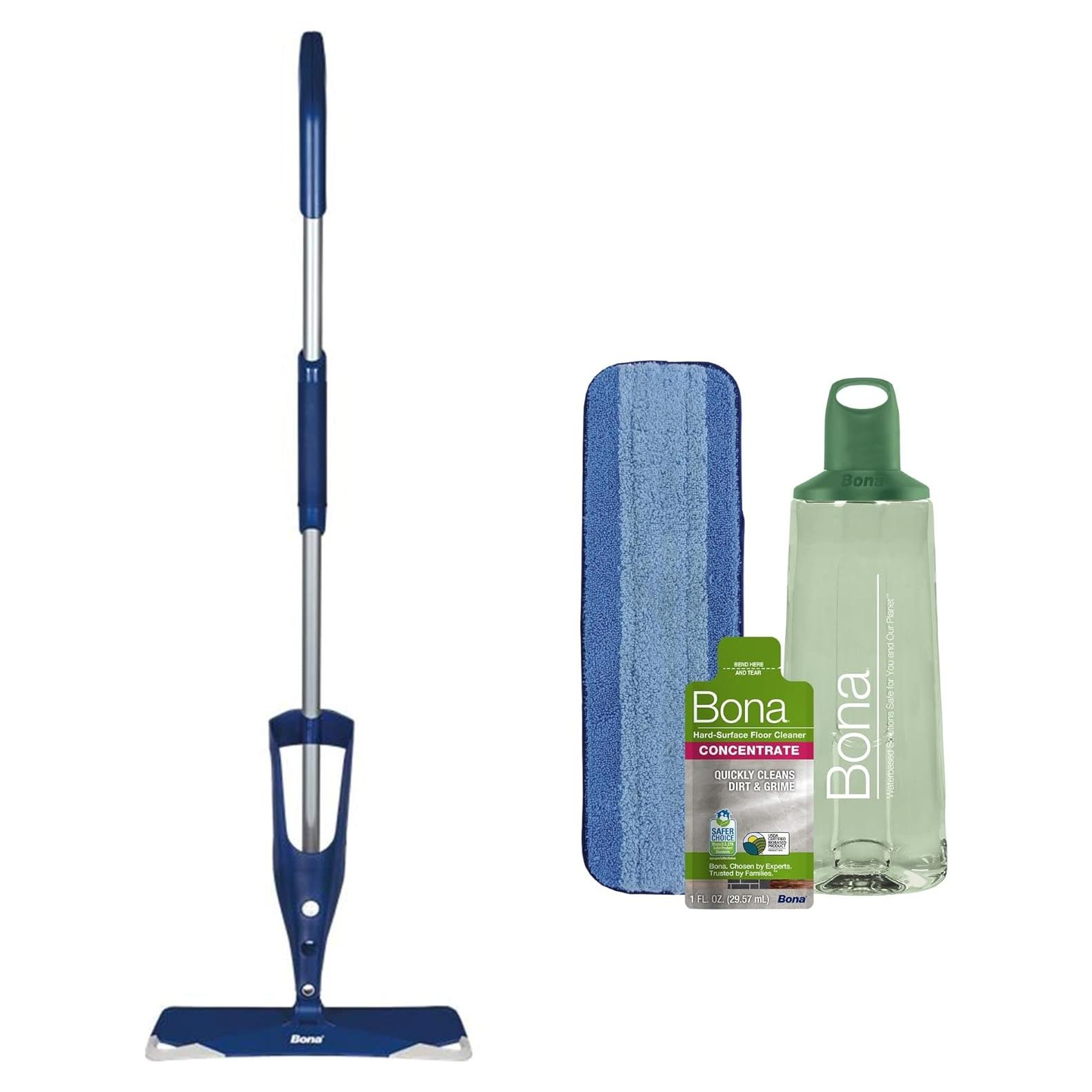 Mopa Spray Bona Premium para Pisos Múltiples con Limpiador y Paño