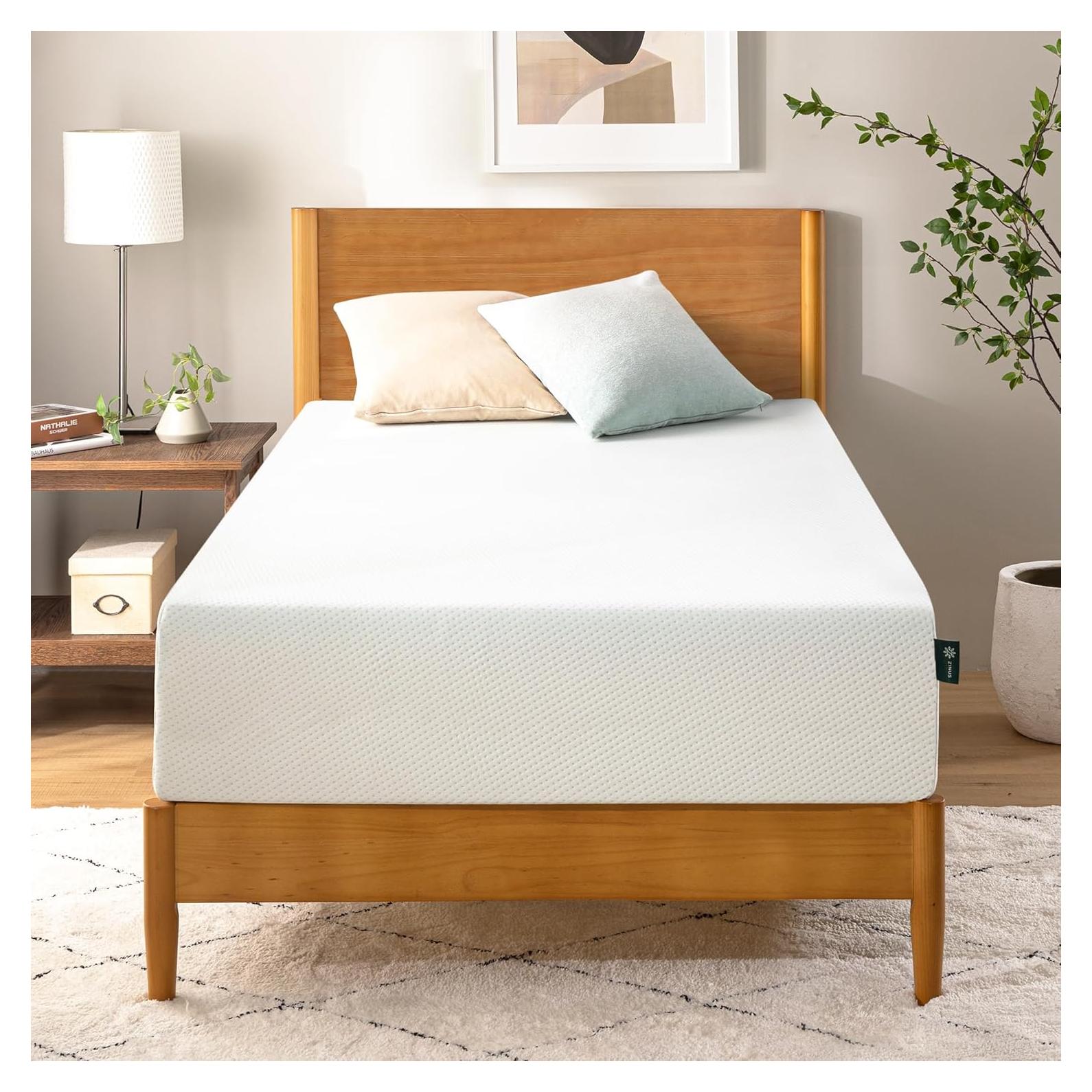 Colchón ZINUS Espuma Viscoelástica 30.5 cm Twin XL Té Verde