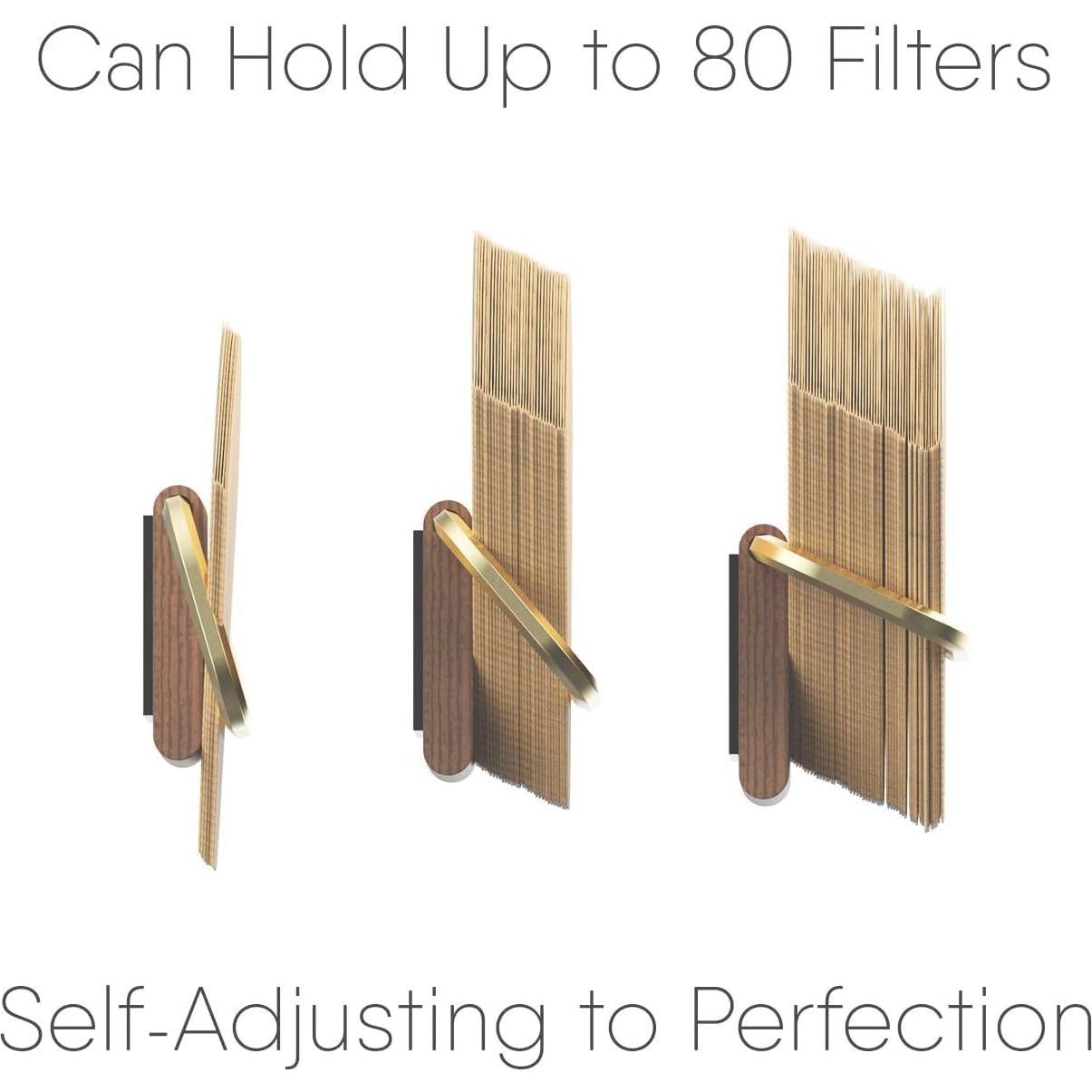 Soporte de Filtros de Café Nookware ARGENTA - Madera y Latón