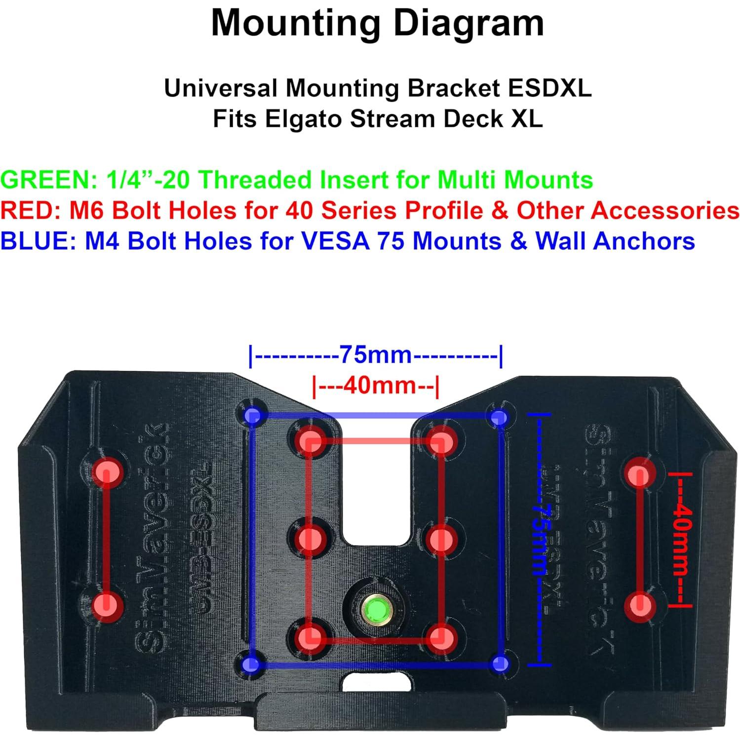 Soporte de Montaje Universal Elgato Stream Deck XL con Kit