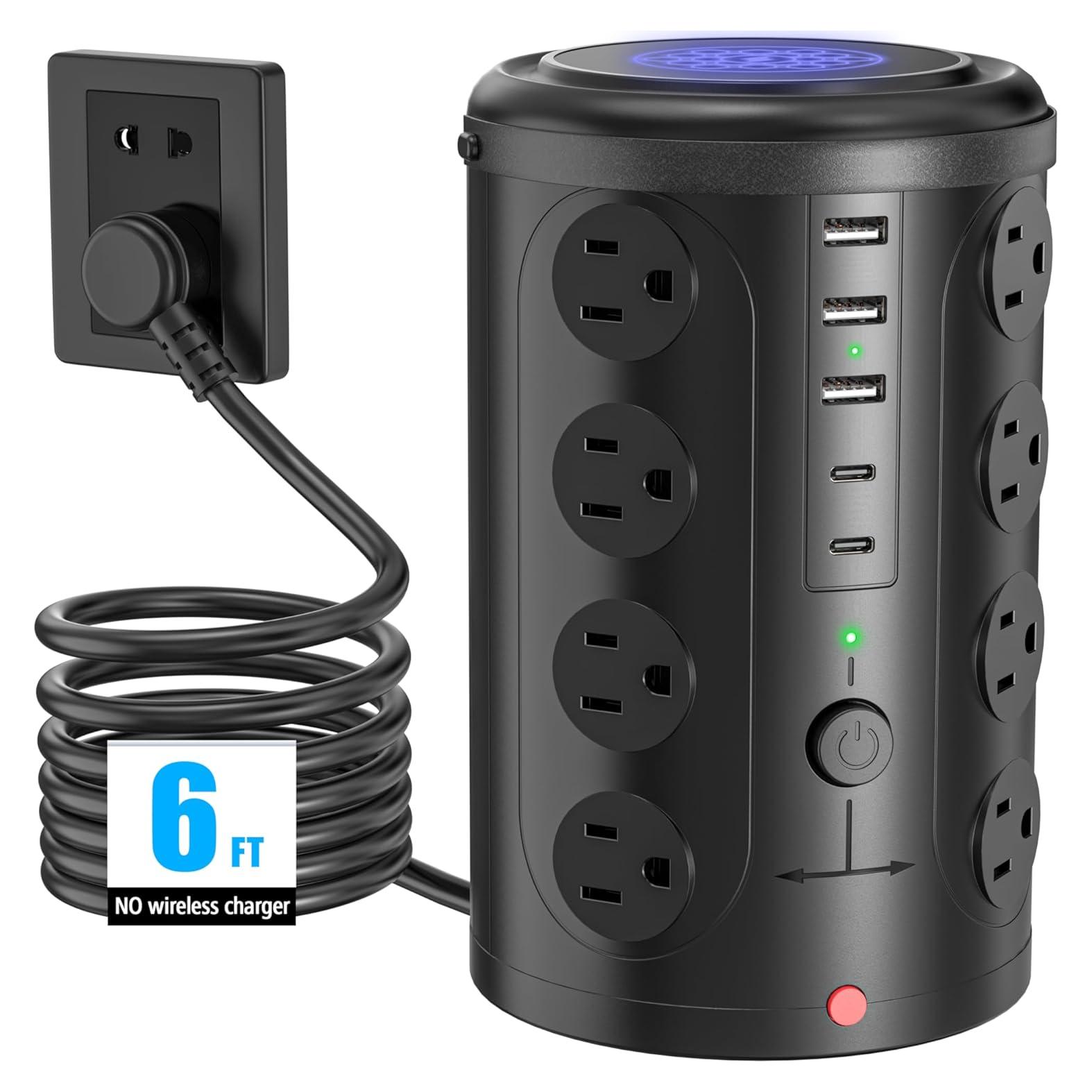 Regleta de Carga UWIWUTEI 21 en 1 con 16 Salidas y 5 USB