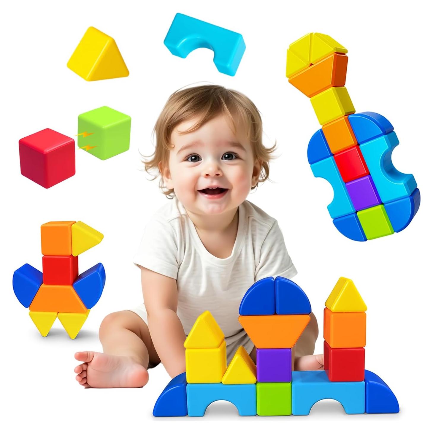 Bloques Magnéticos 15 Piezas Pairez Toys 3D para Niños 1-3 Años