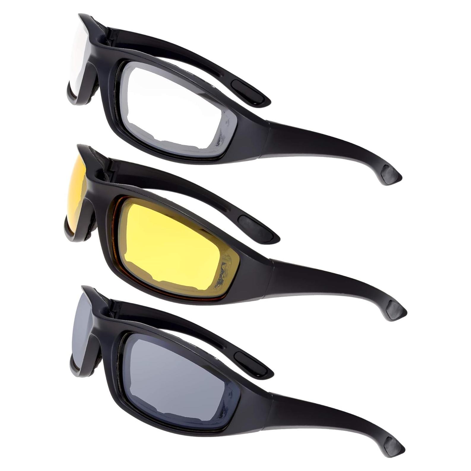 Gafas de Motocicleta The Fresh FR14 UV400 3 Lentes Acolchadas