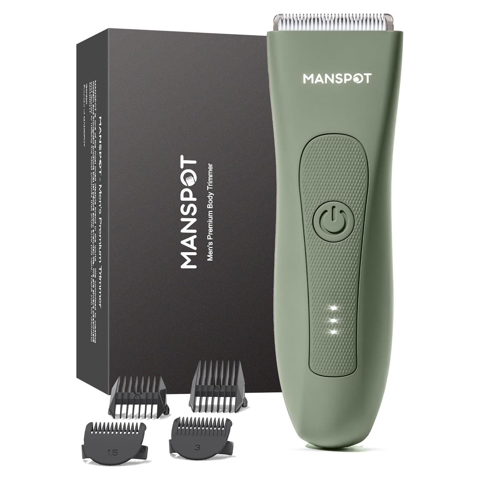 Recortadora Eléctrica MANSPOT para Vello Público Verde