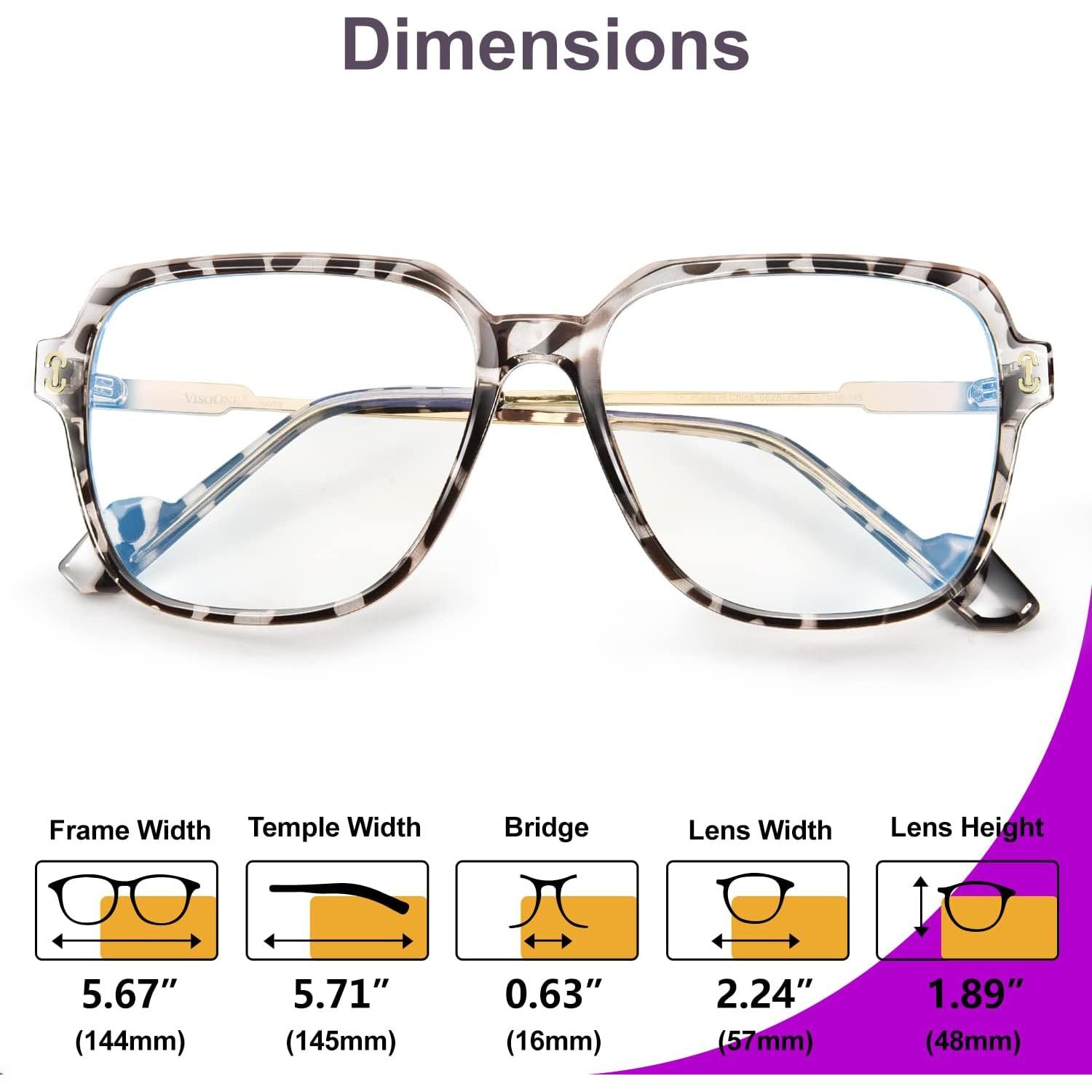 Gafas de bloqueo luz azul VISOONE modelo Remy tamaño grande