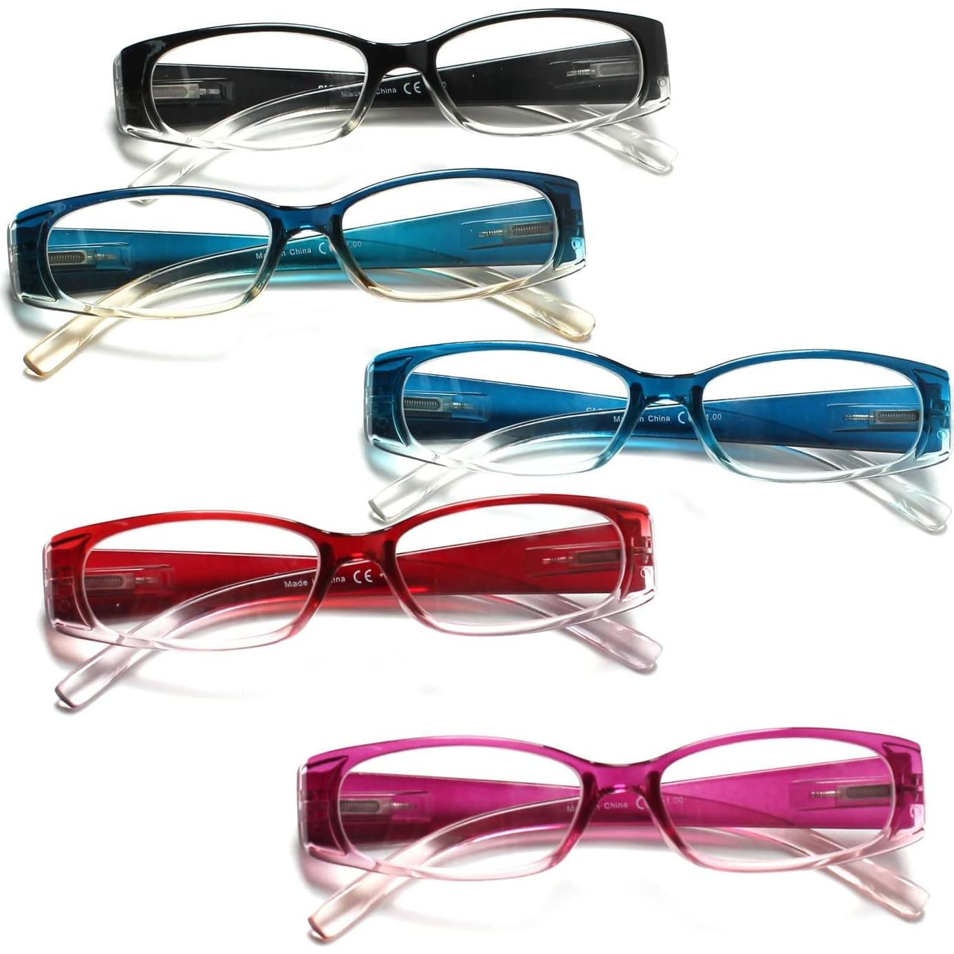 Paquete de 5 Gafas de Lectura SIGVAN 2.50 Rectangulares