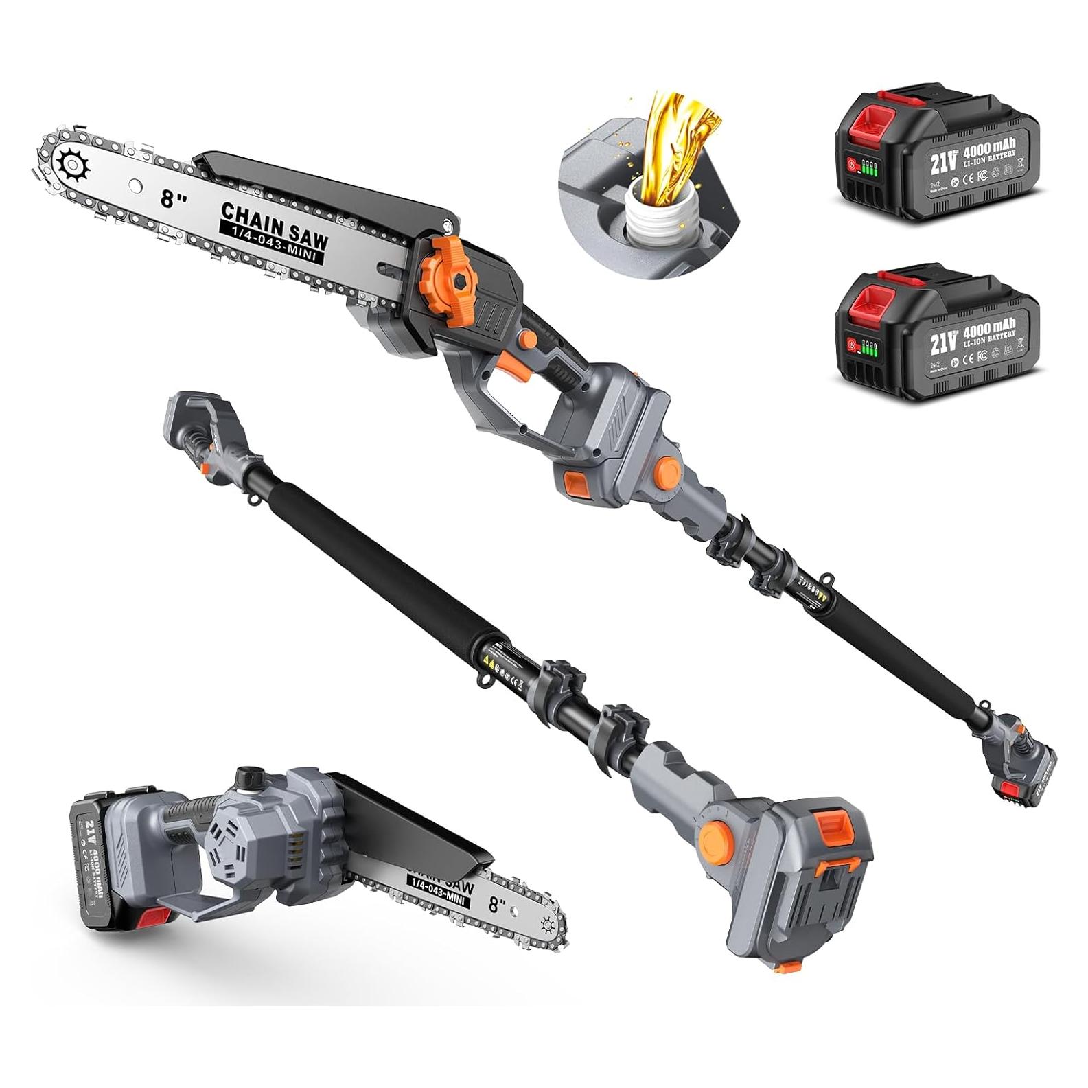 Sierra de Poste 2-en-1 TaskStar 8" Inalámbrica con Baterías