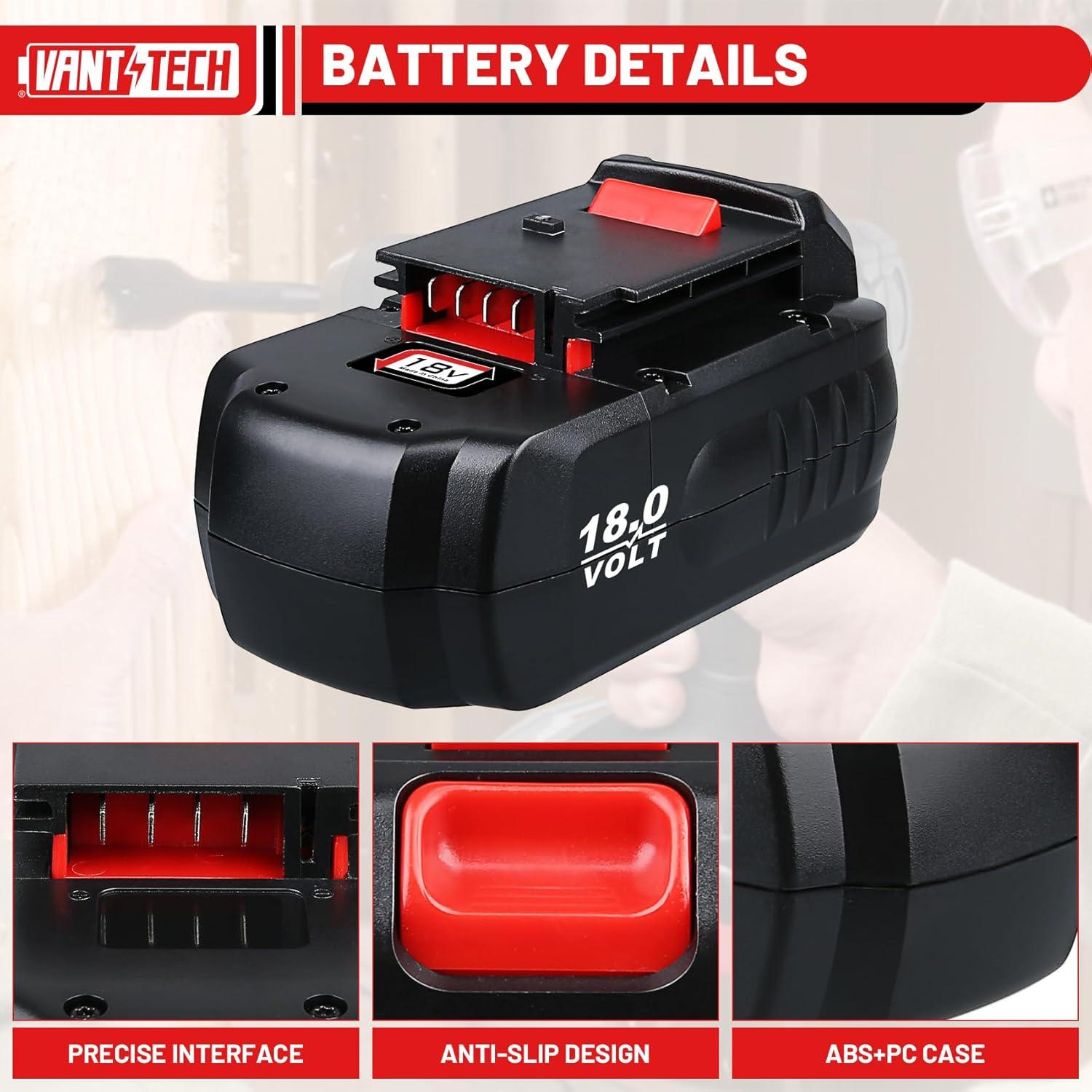 Batería VANTTECH 2Pack 4.8Ah 18V Ni-Mh para Porter Cable