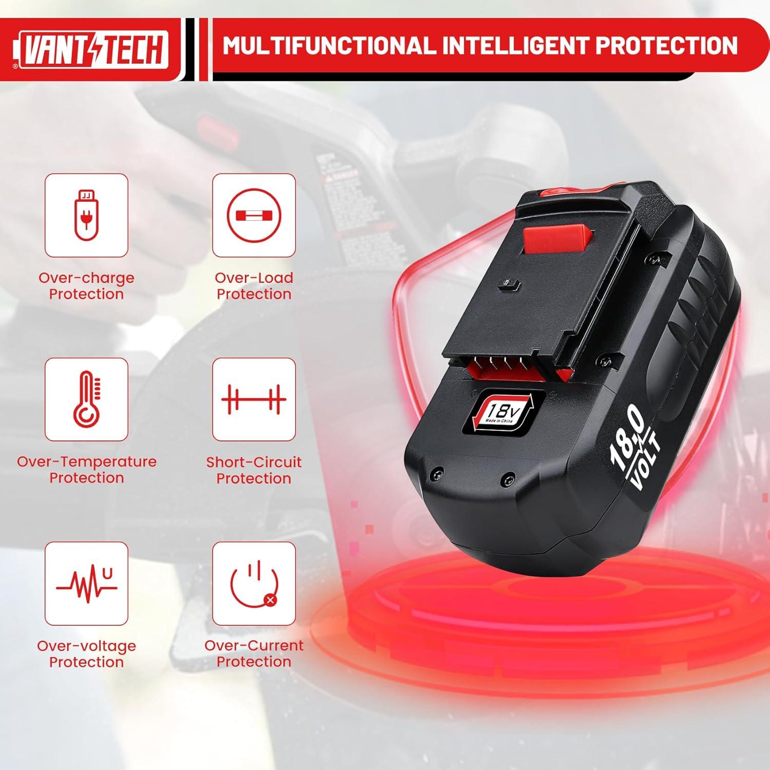 Batería VANTTECH 2Pack 4.8Ah 18V Ni-Mh para Porter Cable