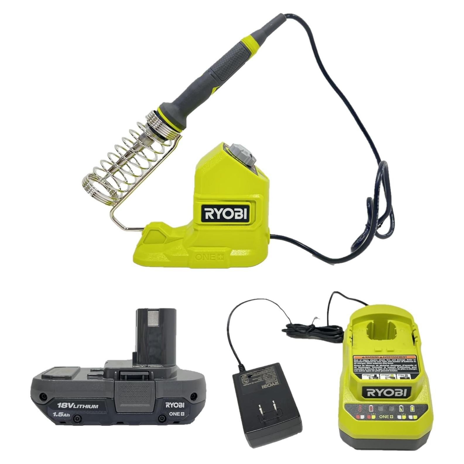 Soldador Inalámbrico RYOBI 18V 120W con Batería y Cargador