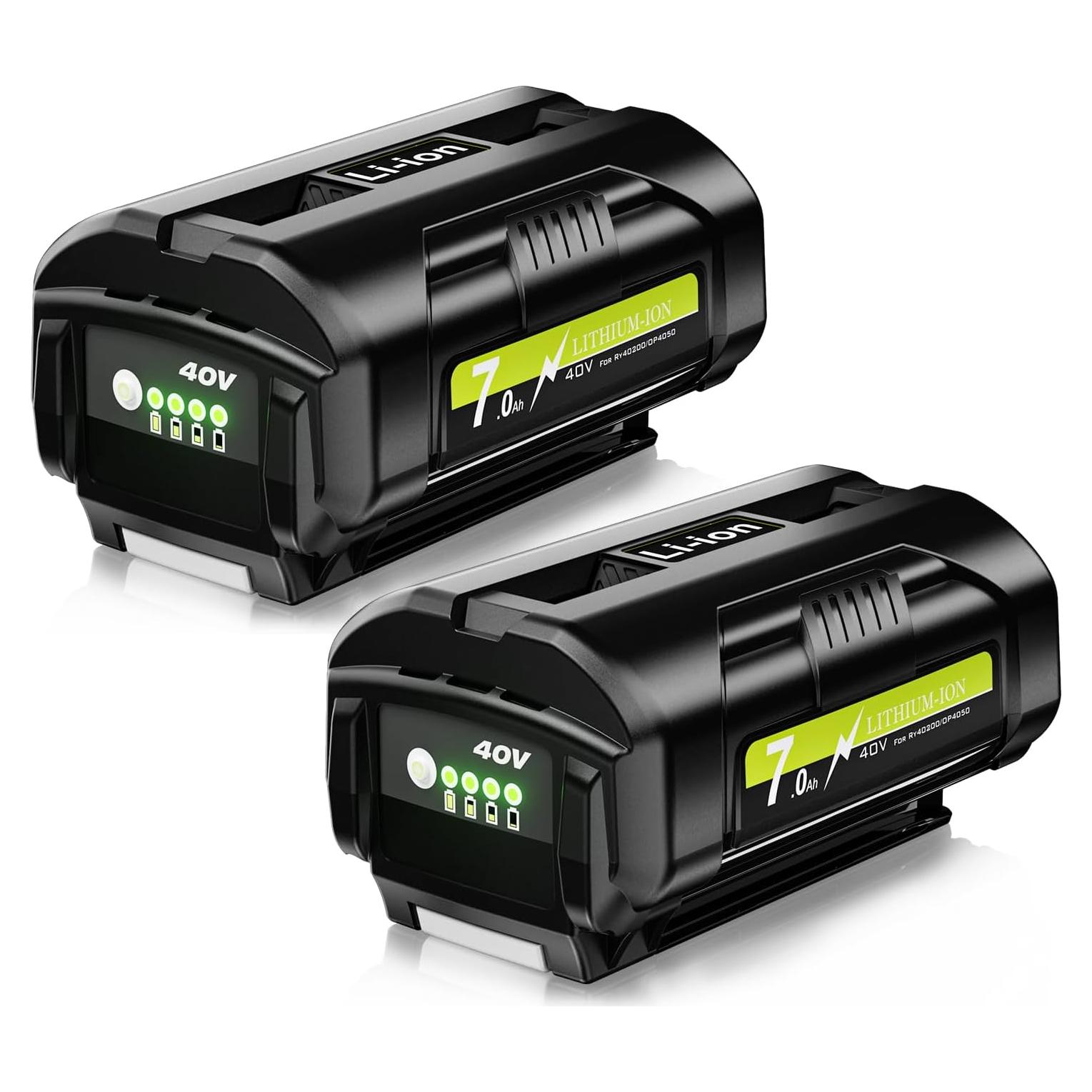 Batería de Litio 40V 7.0Ah JUNWOOD para Ryobi OP4050A