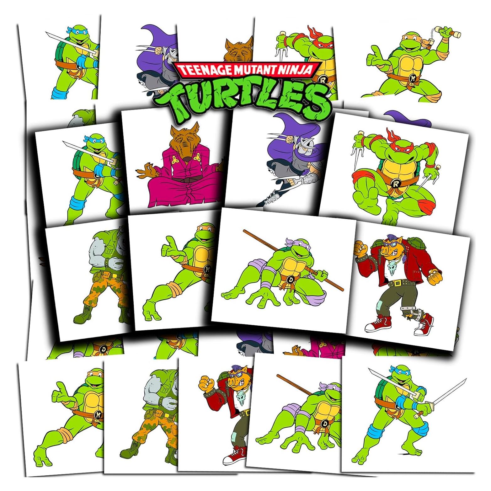 Paquete de 70 Tatuajes Temporales Tortugas Ninja Mutantes