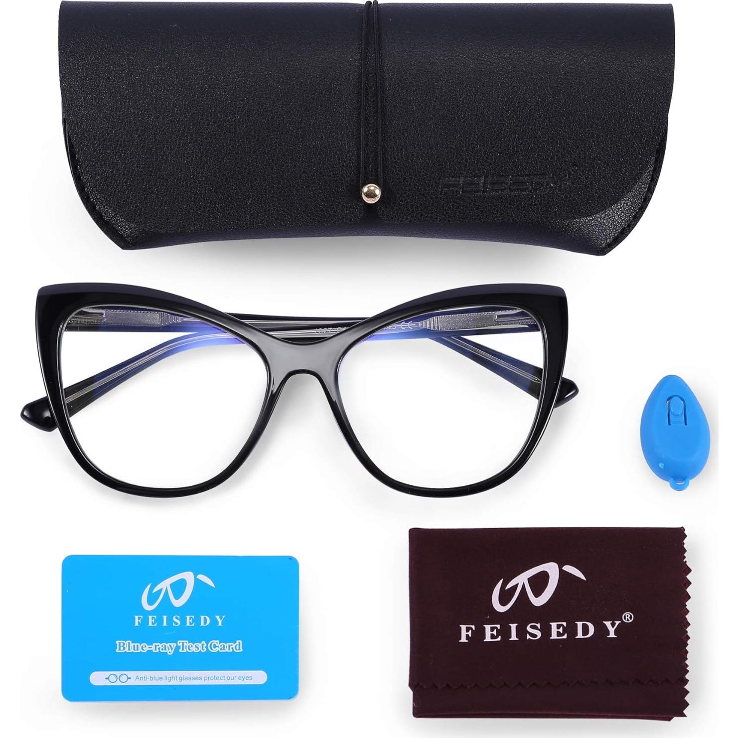 Gafas FEISEDY Cateye Anti Luz Azul para Mujeres B2676