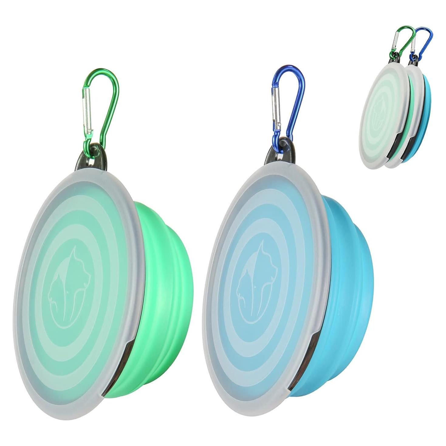 Tazón Plegable SLSON con Tapa para Perros y Gatos - Pequeño