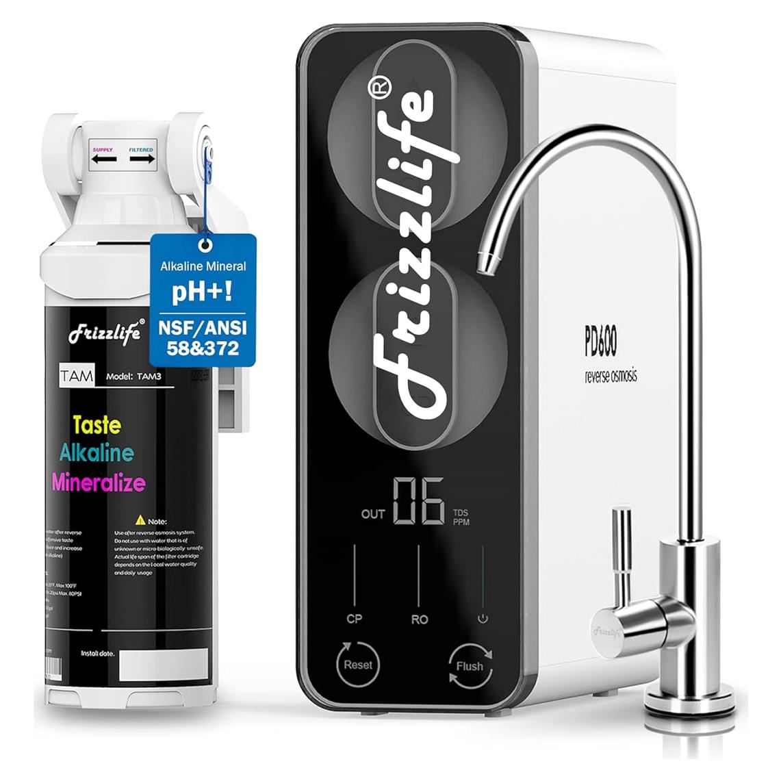 Filtro de Agua de Ósmosis Inversa Frizzlife PD600-TAM3 600 GPD