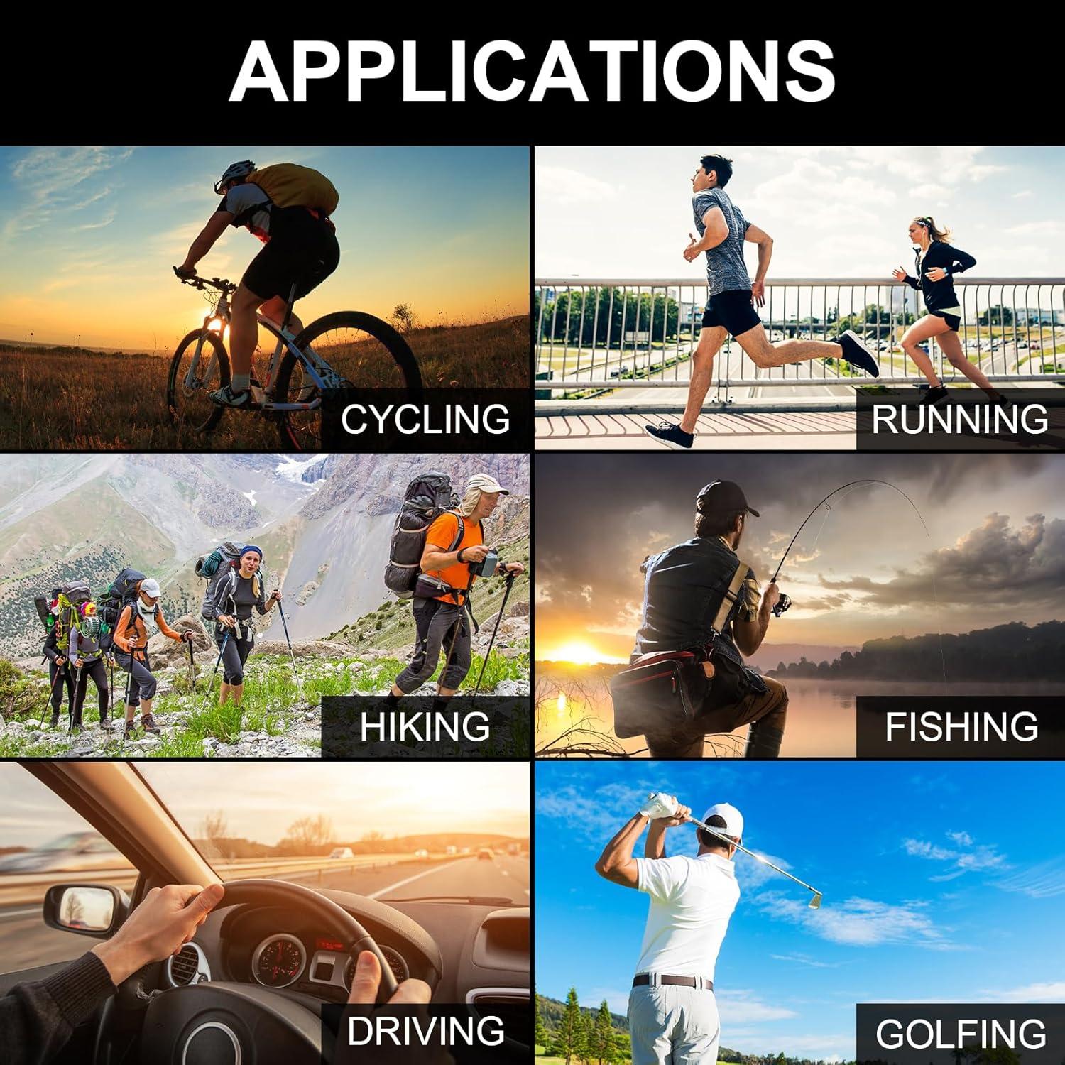 Gafas de Ciclismo Roibeao UV400 Ligeras Unisex Azul y Blanco