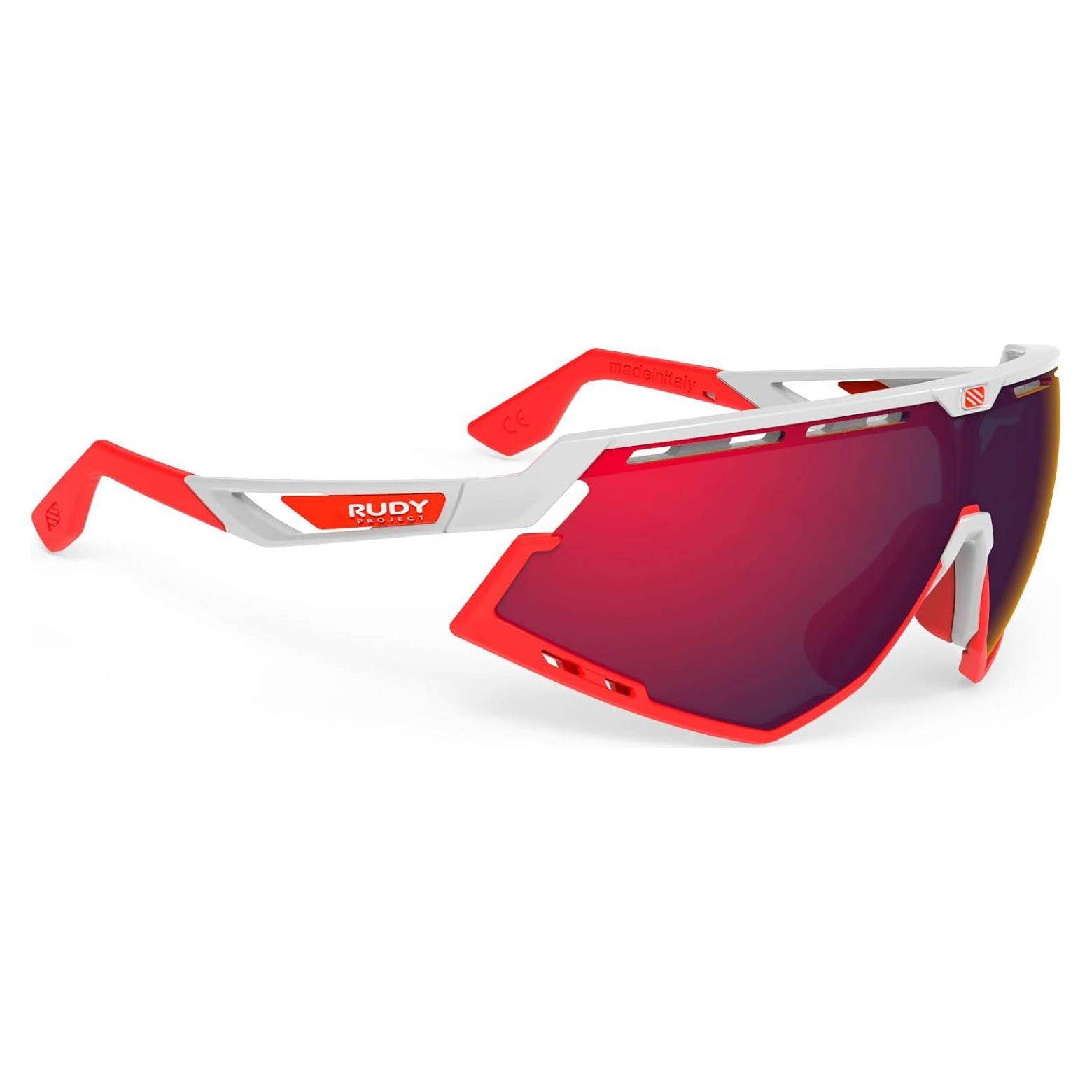 Gafas Rudy Project Defender Gloss Blanco Lentes Multilaser Rojos