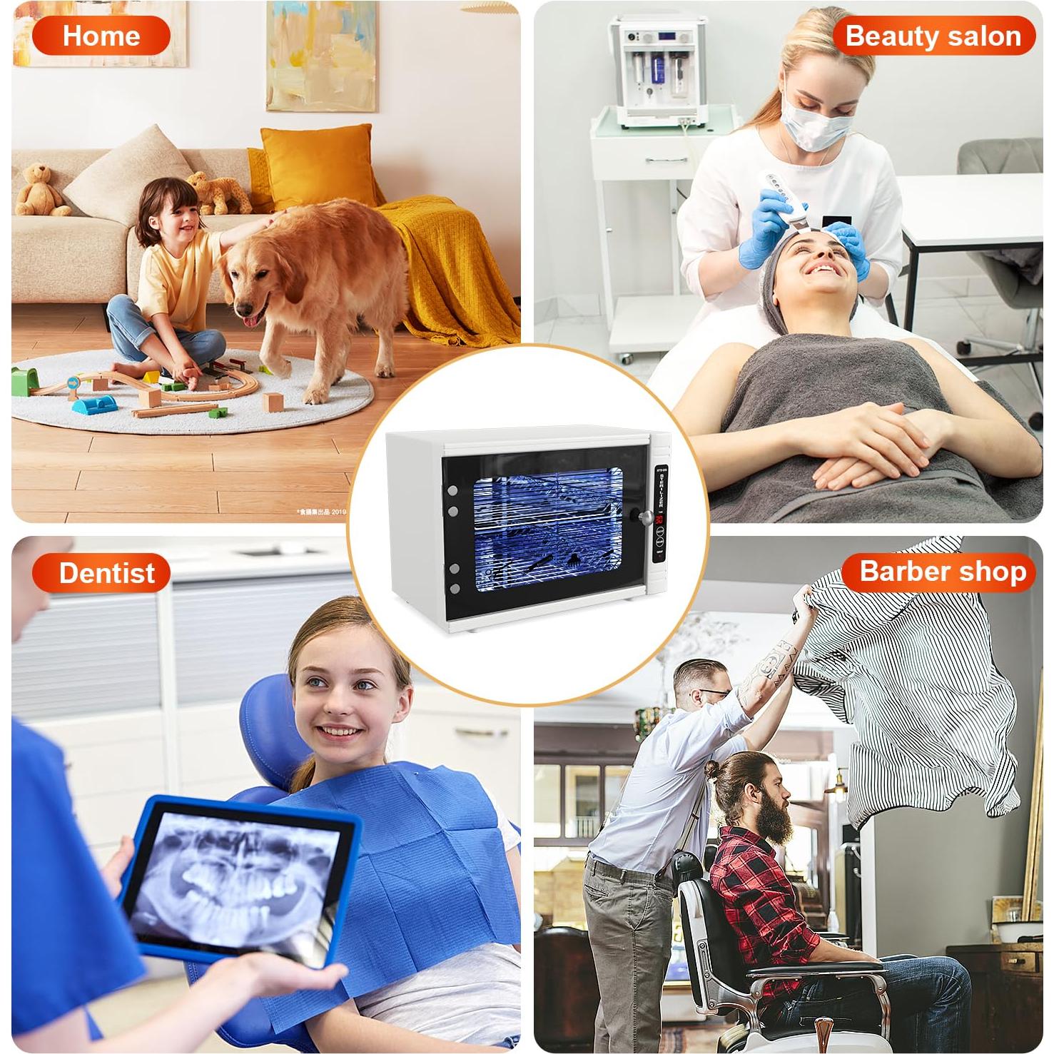 Gabinete Desinfectante UV 39.37x30.48x26.67cm con Temporizador