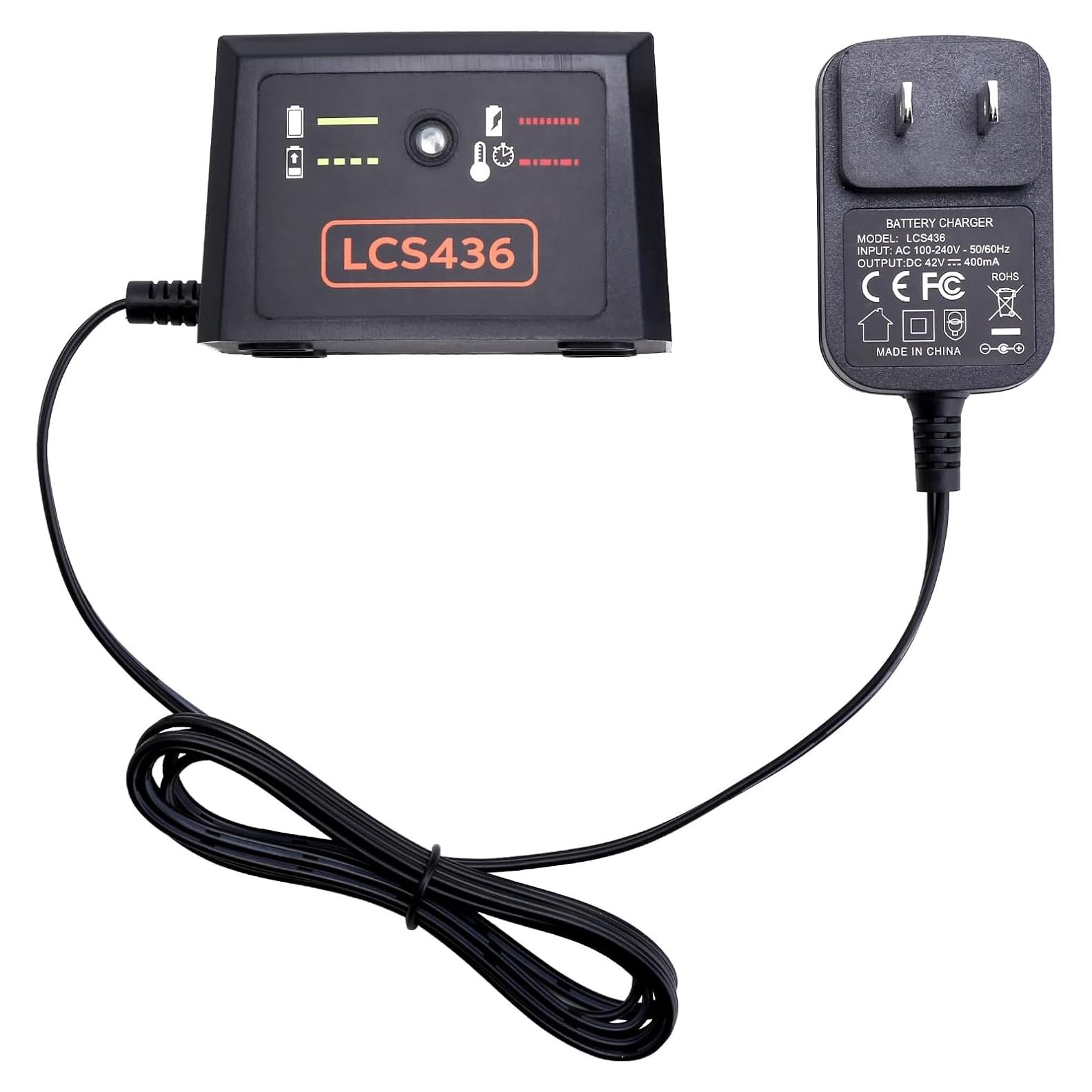 Cargador de Batería 40V MAX Black+Decker LCS36 LCS40 Litio