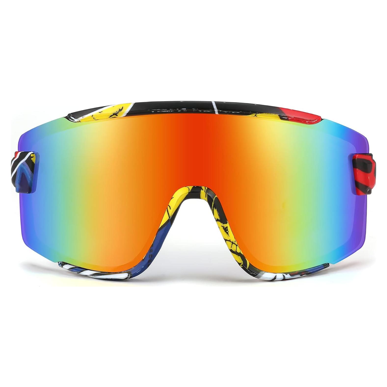 Gafas de Ciclismo FEISEDY UV400 Lentes Espejadas 168mm
