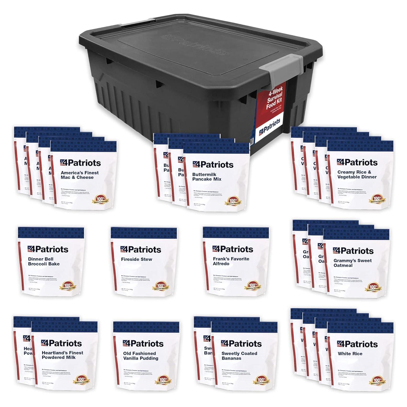 Kit de Comida de Supervivencia 4Patriots 4 Semanas 192 Porciones