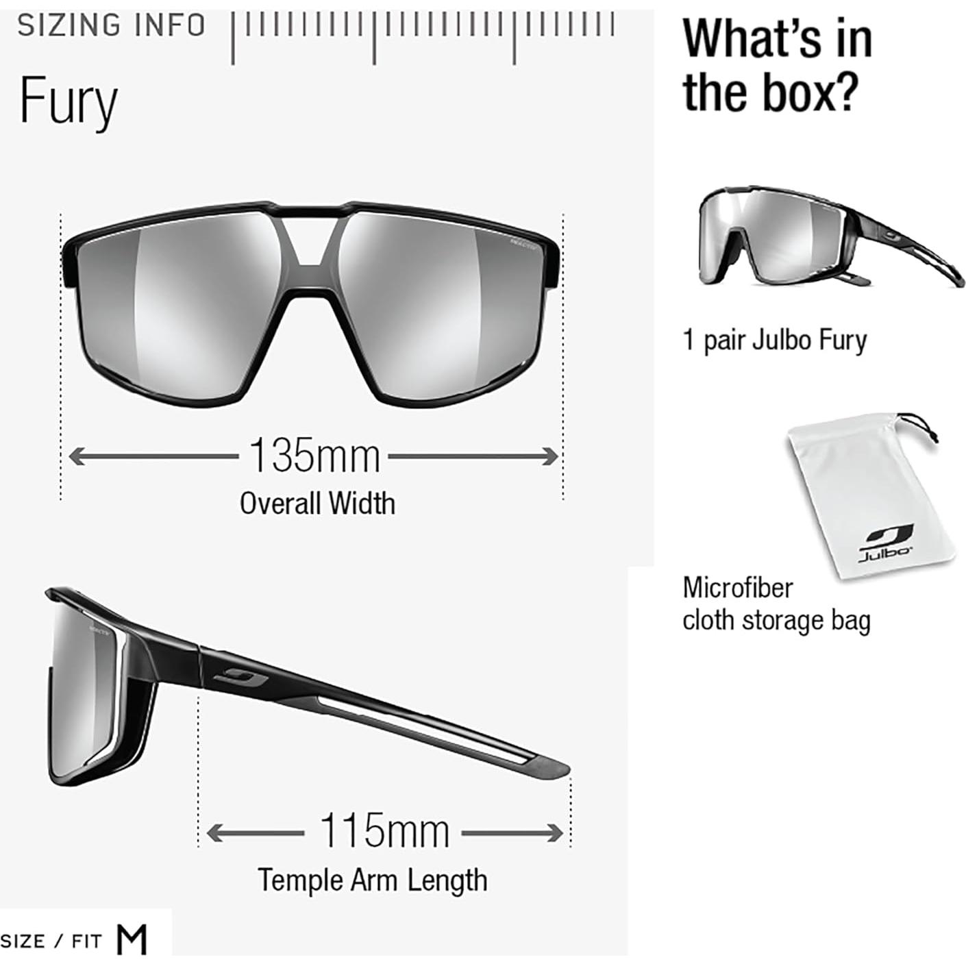 Gafas de sol Julbo Fury unisex 131mm azul/verde