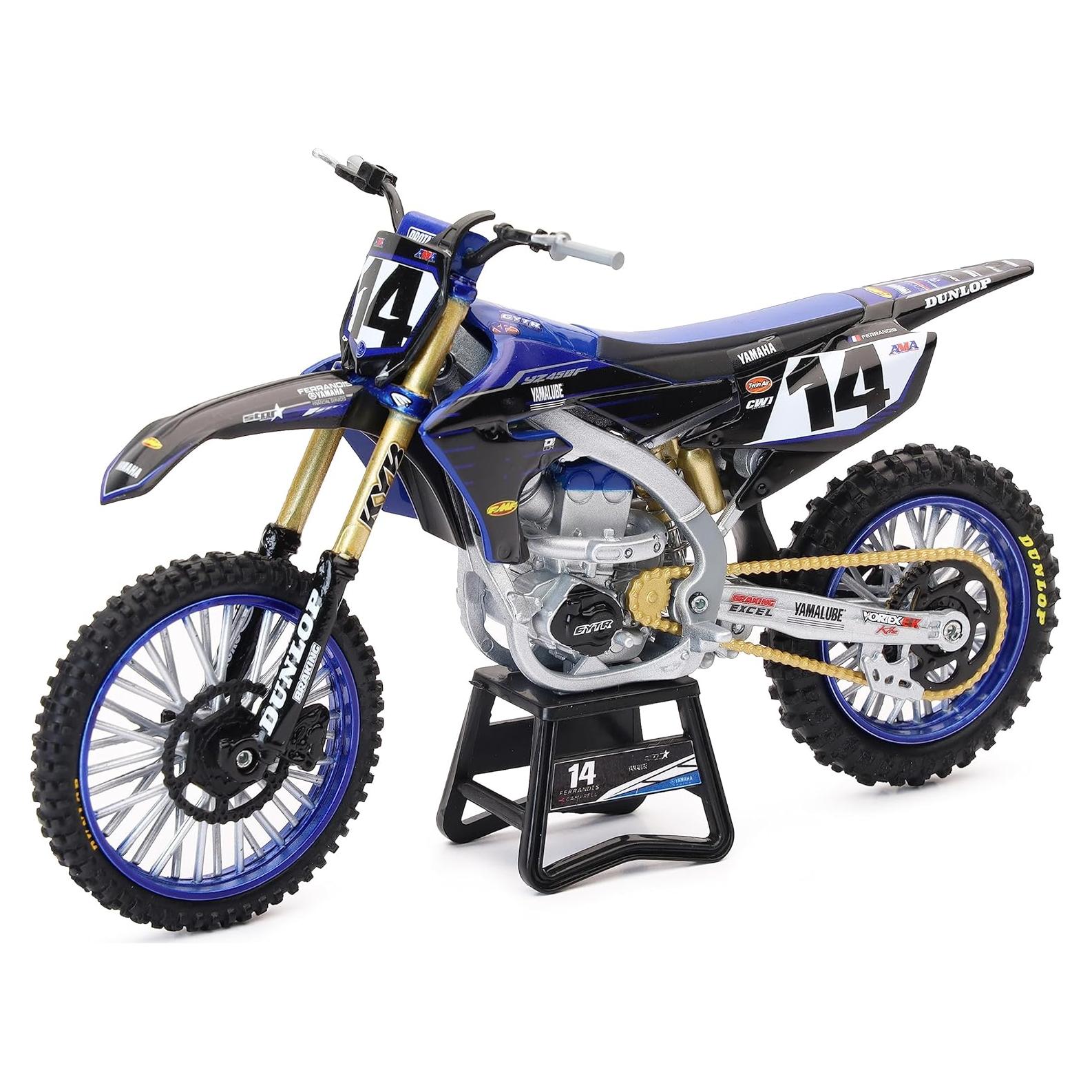 Motocicleta Diecast Yamaha YZ450F #14 Dylan Ferrandis 1:12
