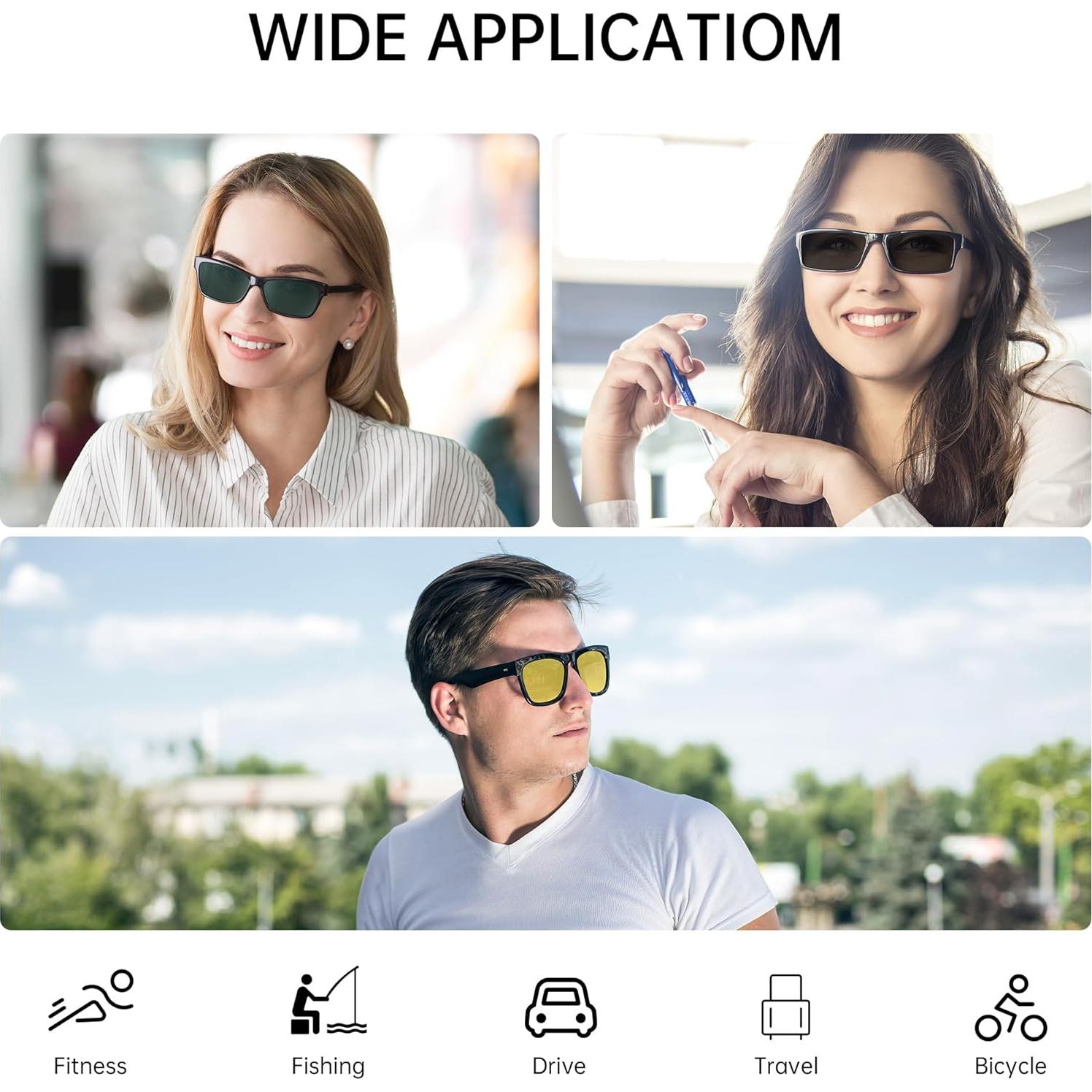 Clip Polarizado HiBloks para Ray-Ban Meta Wayfarer M 4Pcs