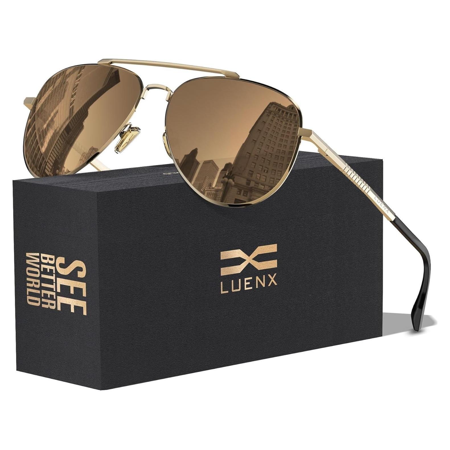 Gafas de sol LUENX Aviador Polarizadas UV400 60mm Unisex