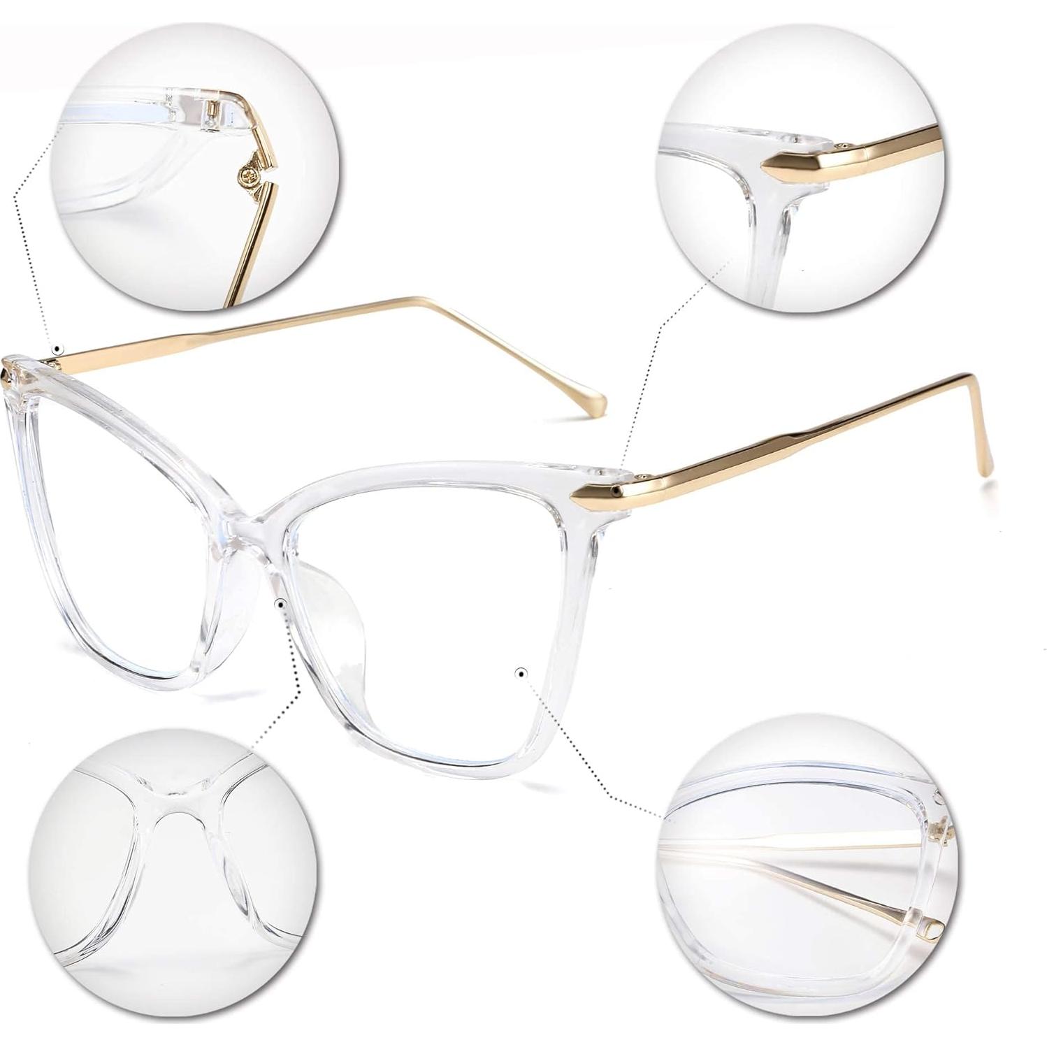 Gafas de Luz Azul FEISEDY Ojo de Gato B2589 Transparente