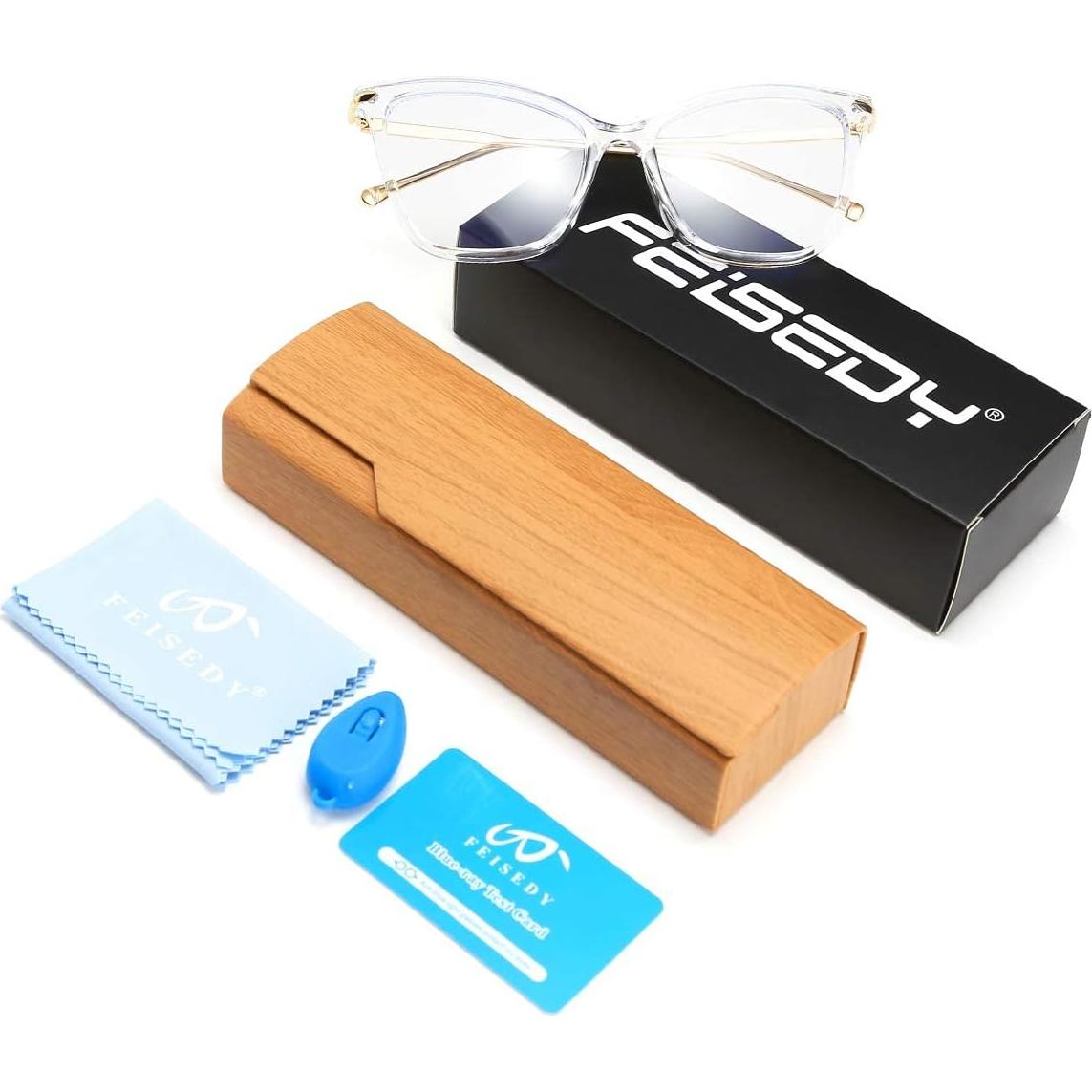 Gafas de Luz Azul FEISEDY Ojo de Gato B2589 Transparente