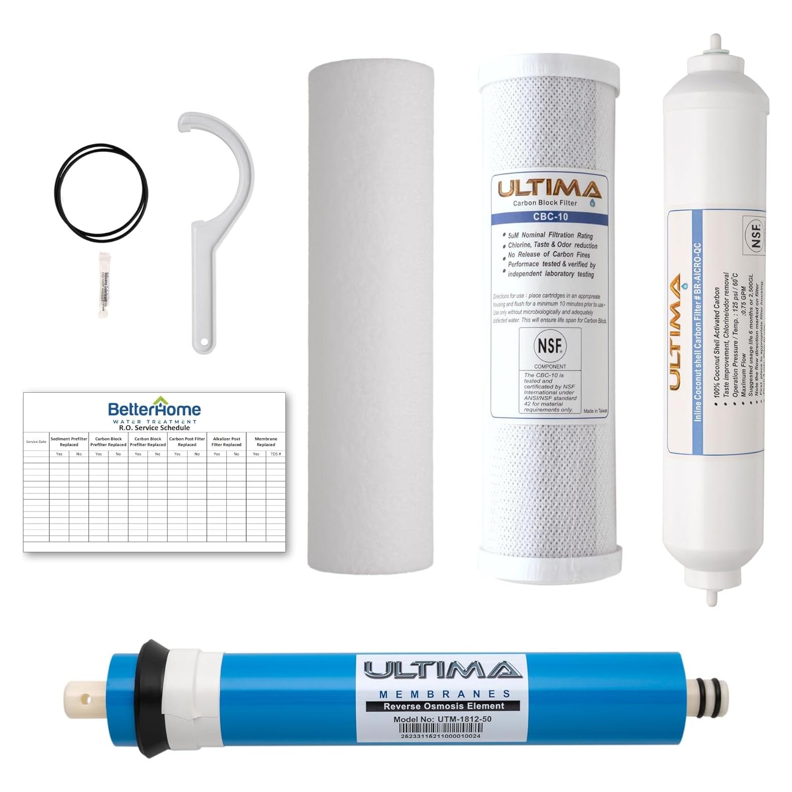 Kit de Filtros de Agua 4 Etapas Better Home con Membrana 50 GPD